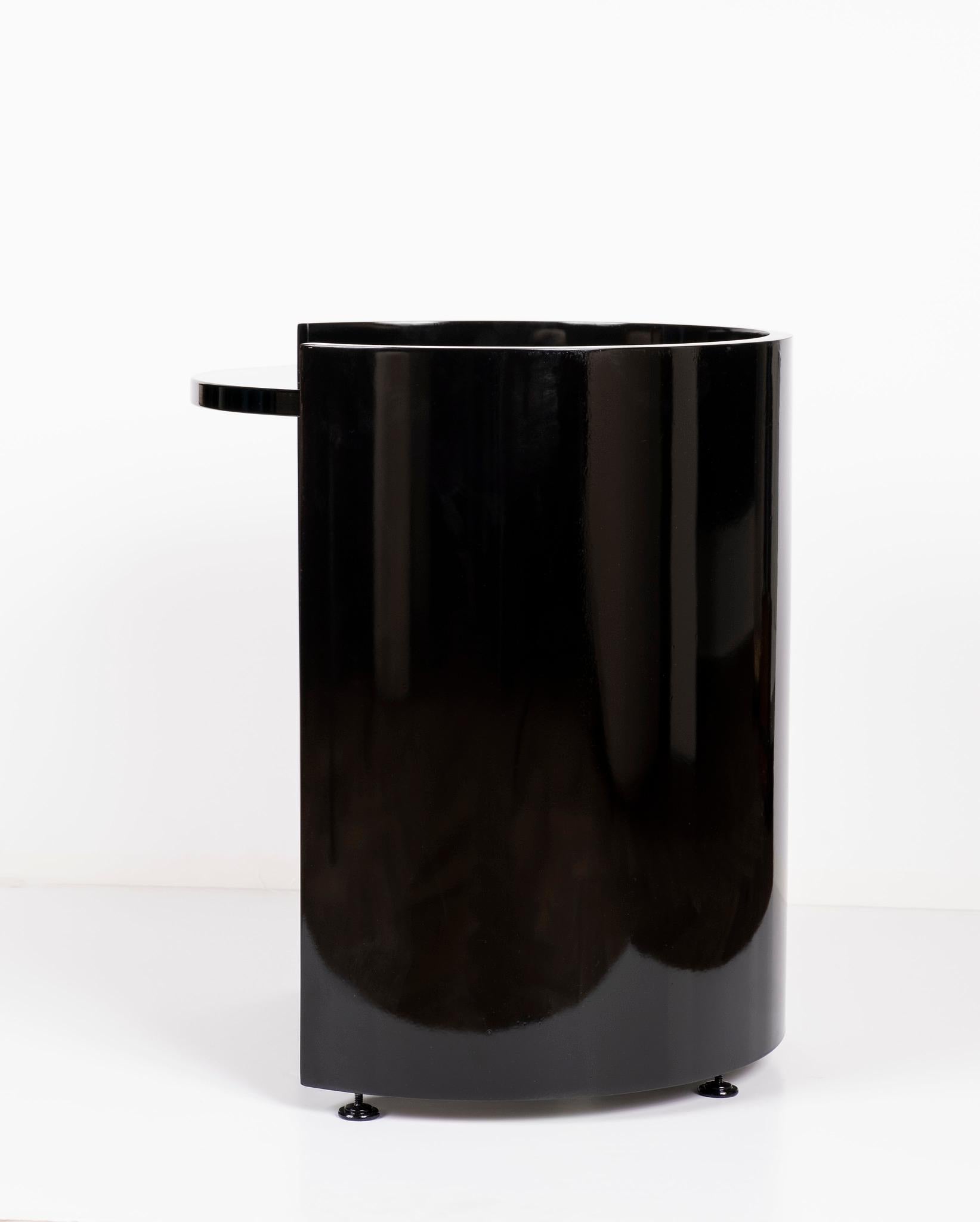 American Black Lacquered Occasional Table