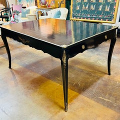 Black Lacquered Ormolu Desk / Bureau Plat