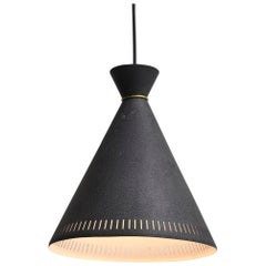 Black Lacquered Pendant by Holm Sørensen, Danish, 1950s