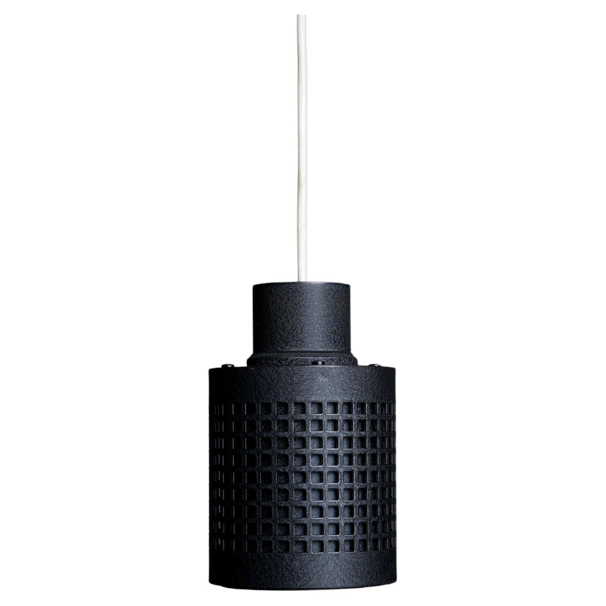 Black Lacquered Pendant Lamp by Leitz, Germany 1950s