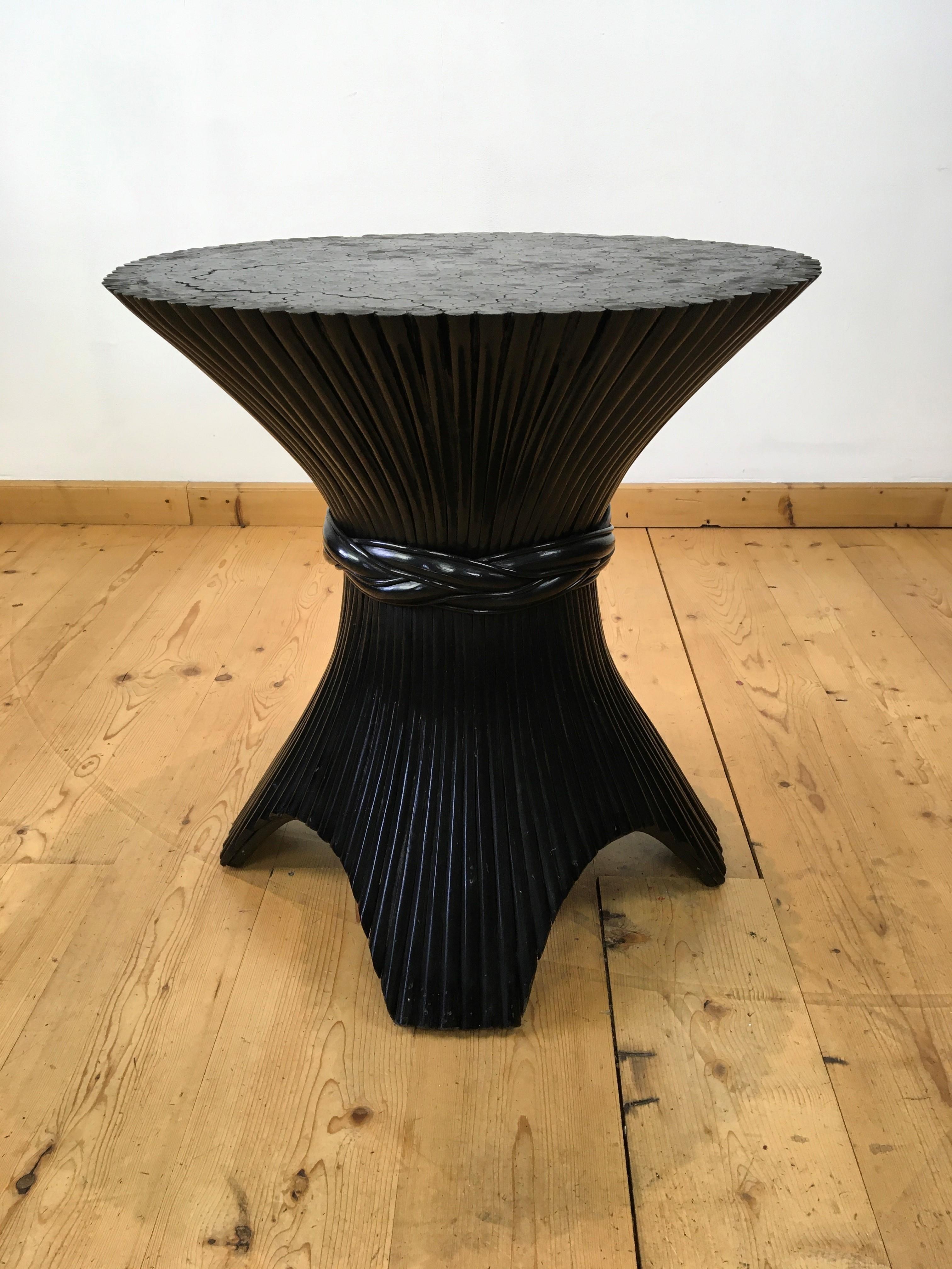 rattan table base only