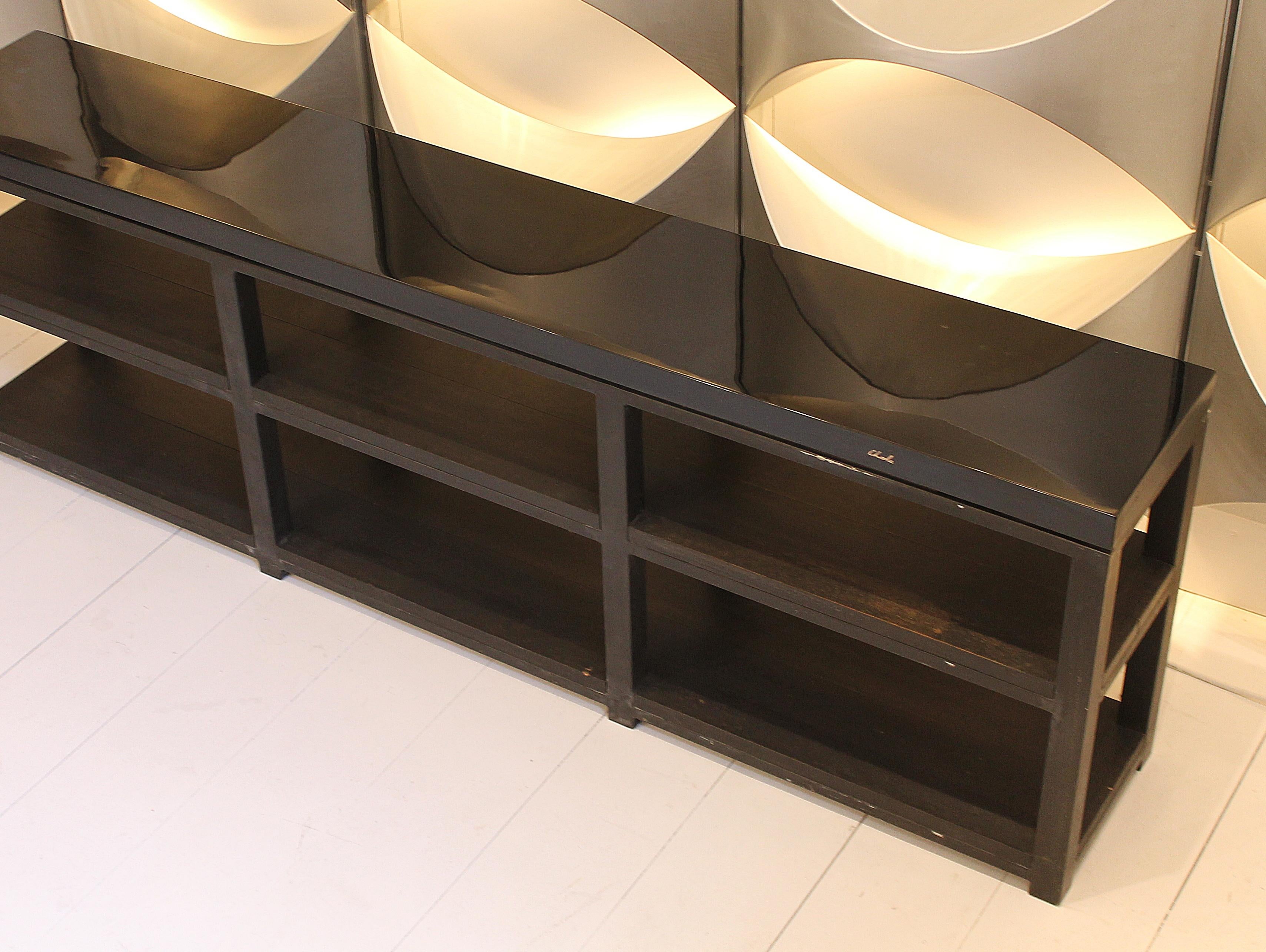 Black Lacquered Resin Console by Ado Chale, circa 1970s 2