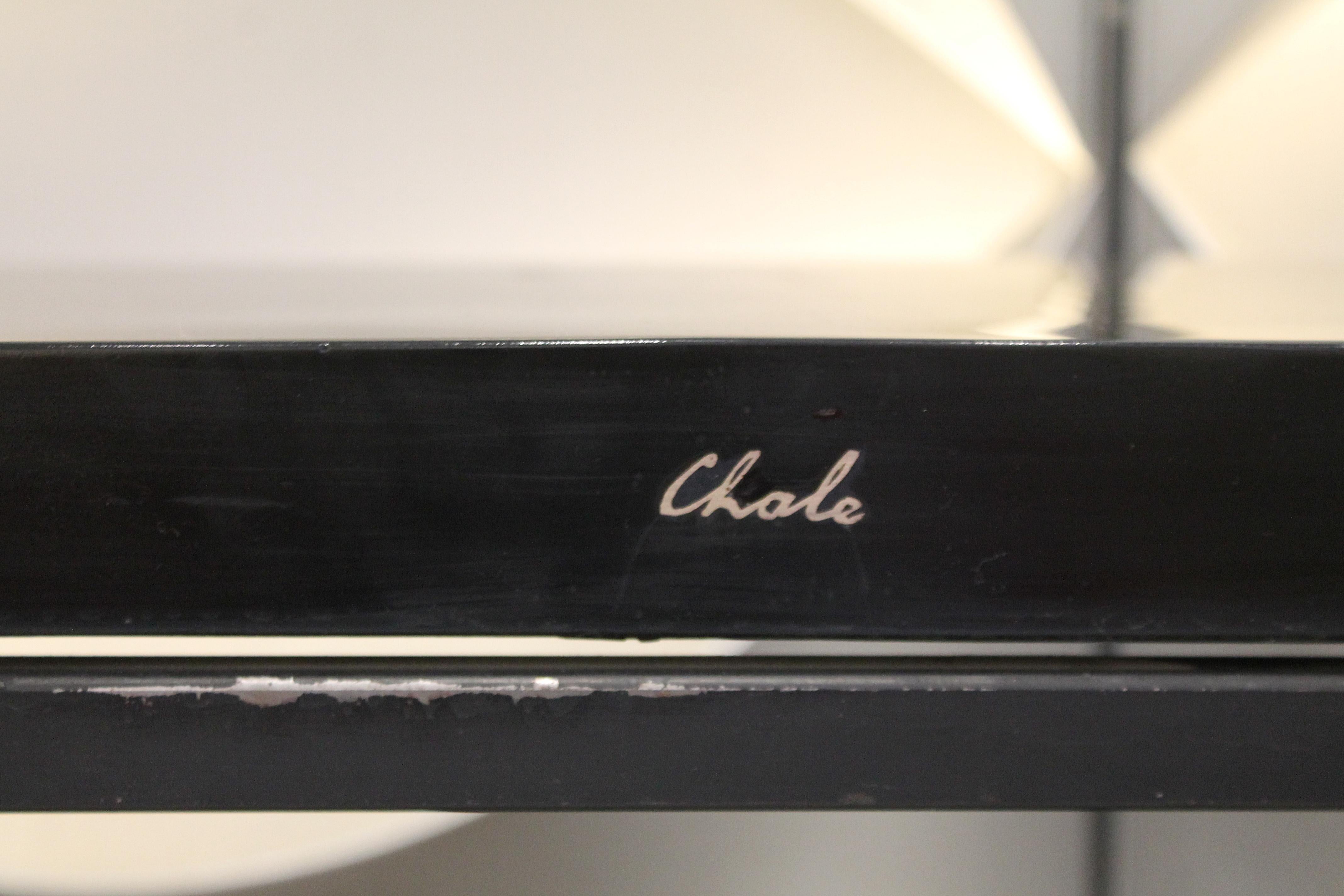Black Lacquered Resin Console by Ado Chale, circa 1970s 3