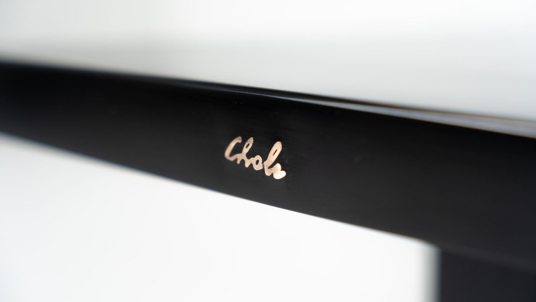 Belgian Black Lacquered Resin Table by Ado Chale, Belgium For Sale