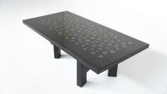Black Lacquered Resin Table by Ado Chale, Belgium