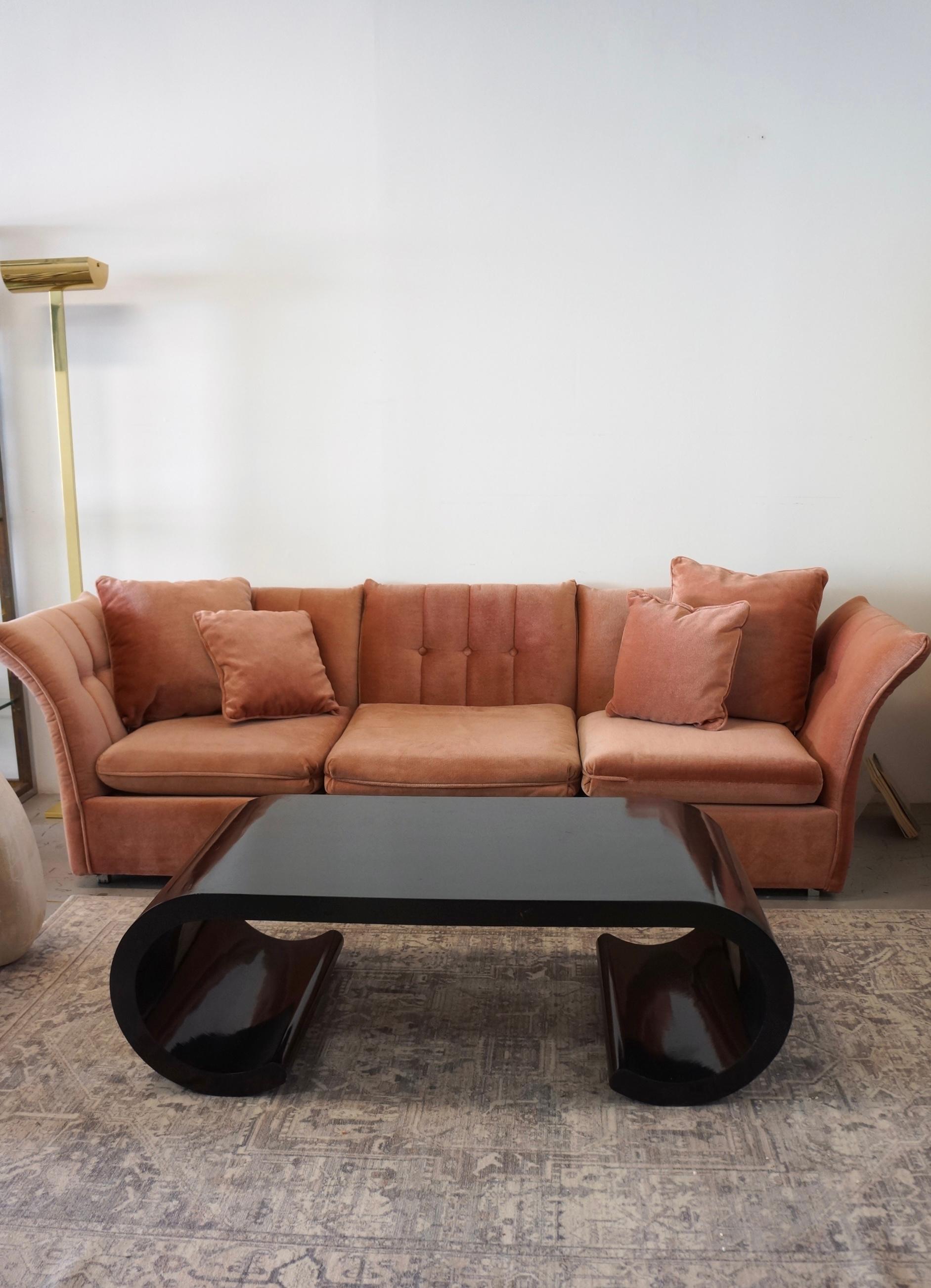 Other Black lacquered Scroll Coffee Table