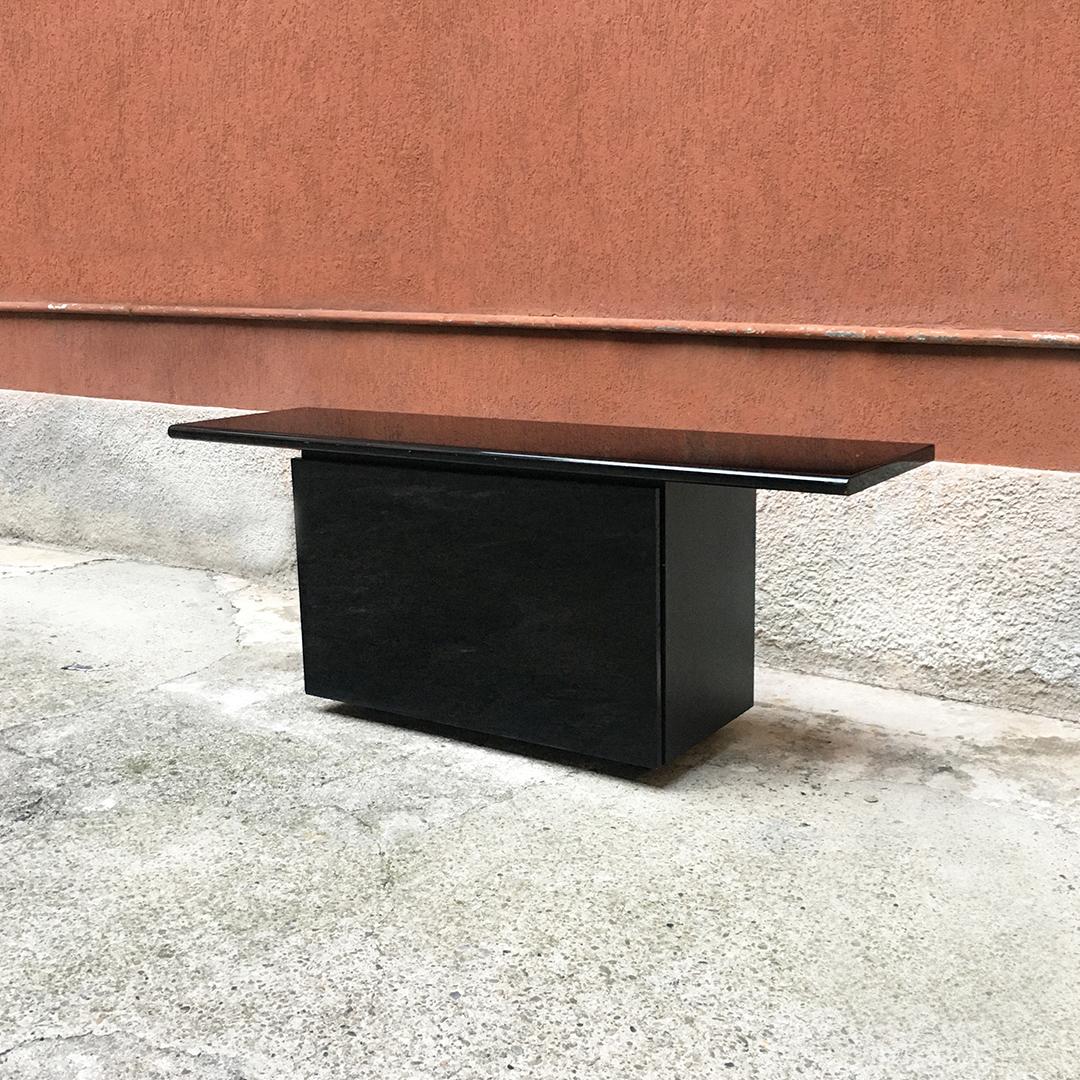 Mid-Century Modern Black Lacquered Sheraton Sideboard by G.Stoppino and L.Acerbis by Acerbis, 1977