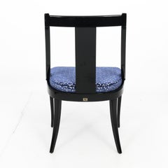 Black Lacquered Side Chair by Paco Capdell Sillala