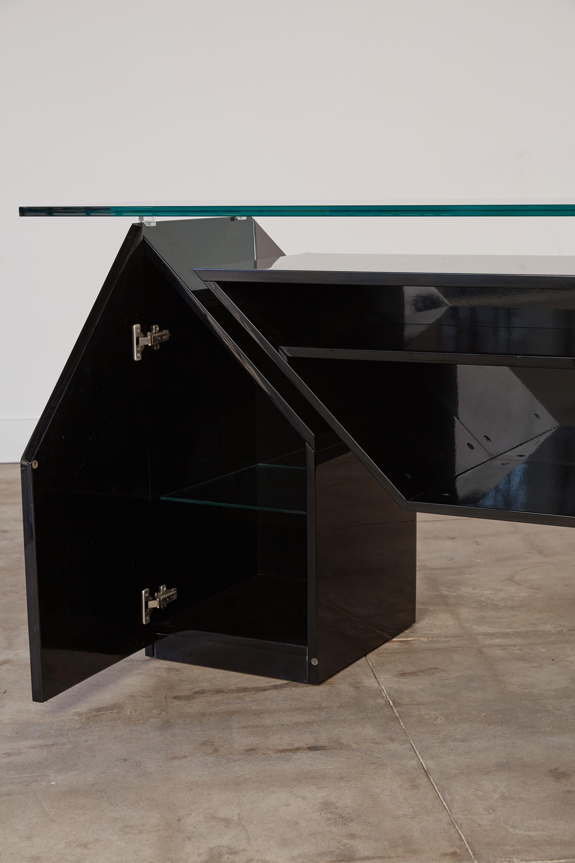 Black Lacquered Sideboard by Luigi Gorgoni for Roche Bobois 5