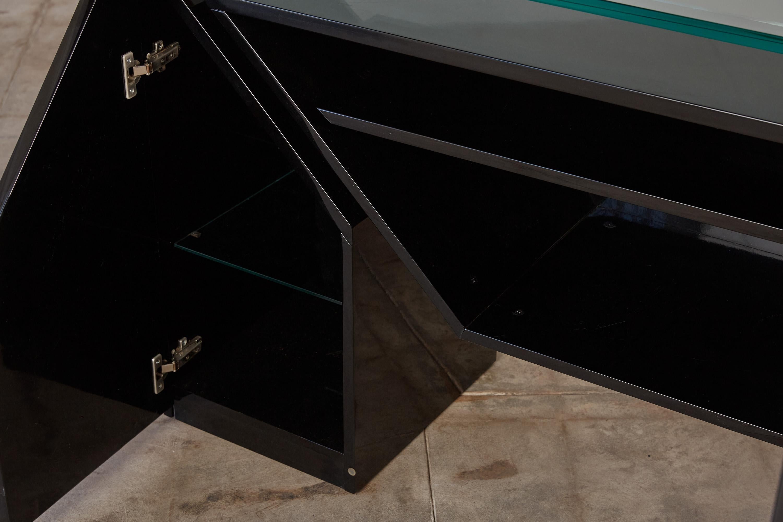 Black Lacquered Sideboard by Luigi Gorgoni for Roche Bobois 6