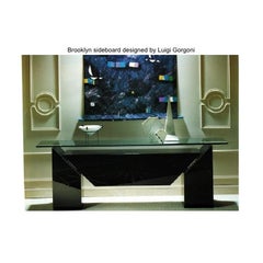 Black Lacquered Sideboard by Gorgoni Luigi for Roche Bobois