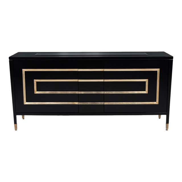 Black Rectangular Wood Contemporary Gold Treasure Shrine By Christian ...