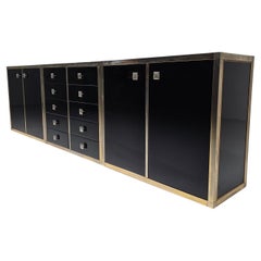 Black lacquered Sideboard/Credenza by Renato Zevi, Italy, 1970