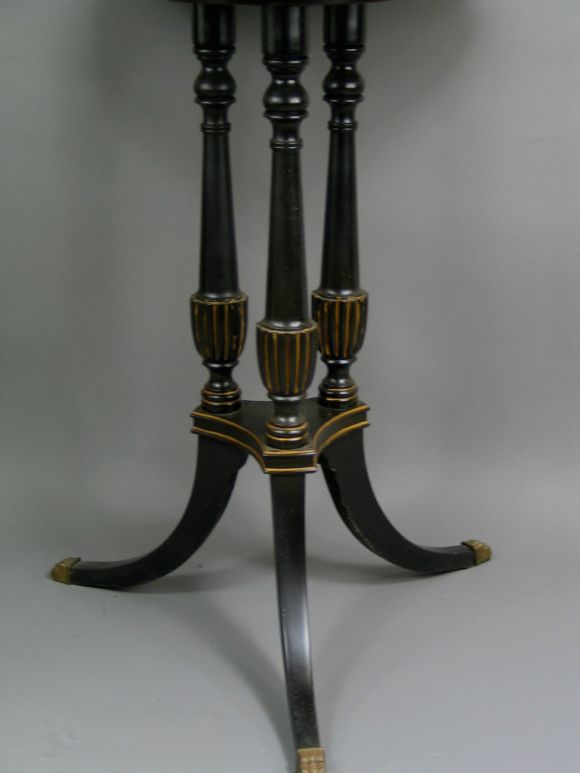 20th Century Black Lacquered Table, circa 1910s For Sale