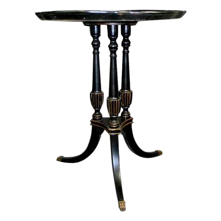 Black Lacquered Table, circa 1910s