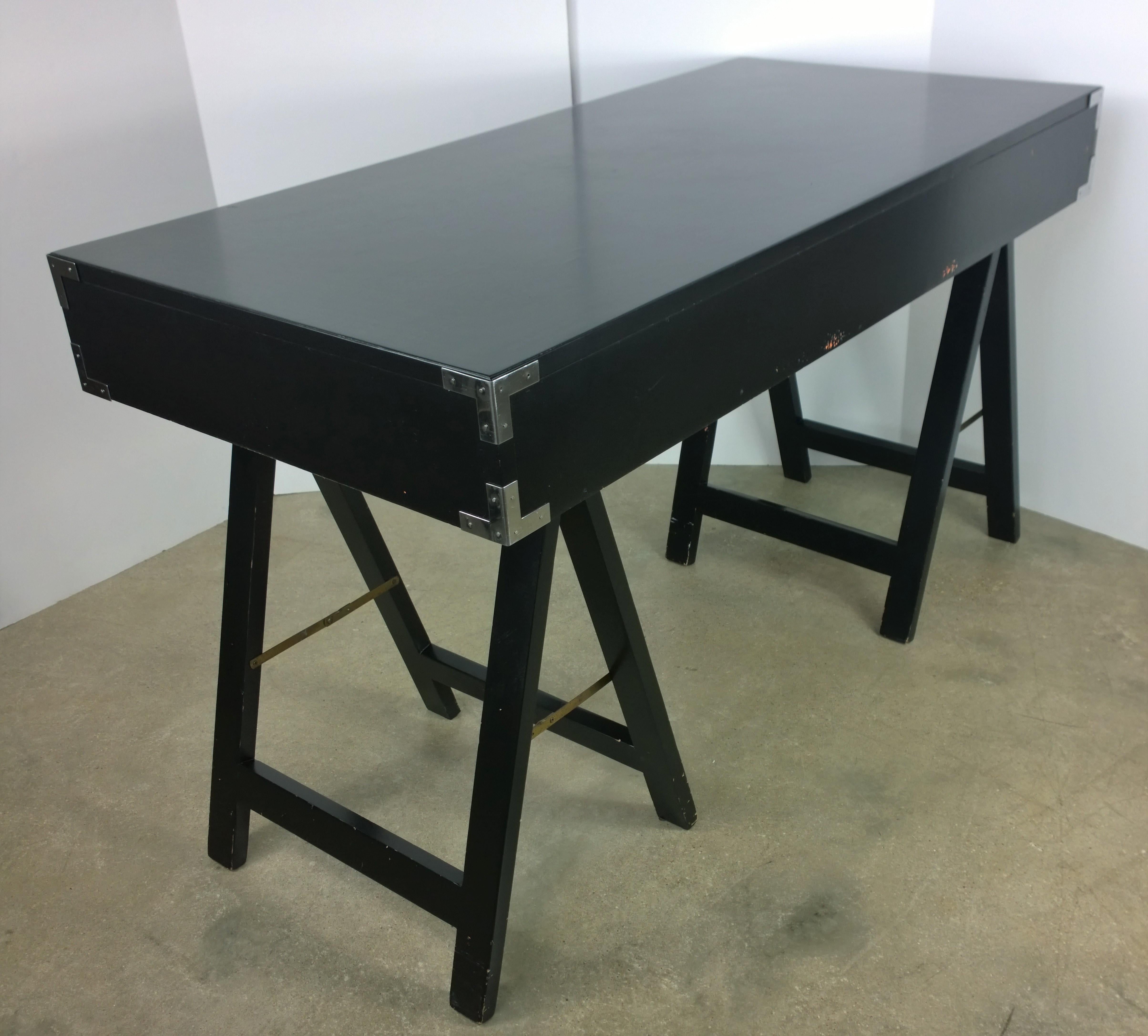 black and chrome desk