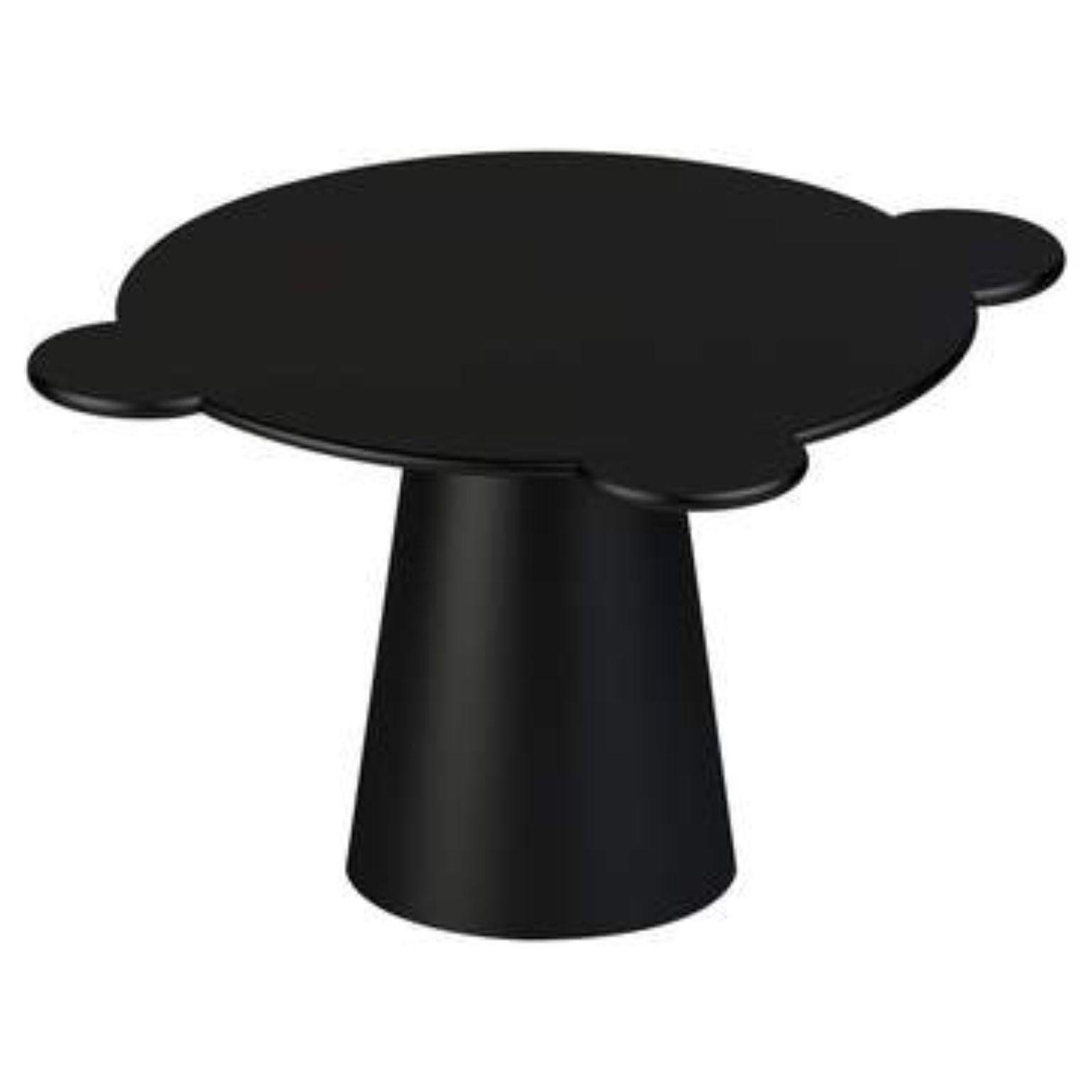 Black wood contemporary Donald table by Chapel Petrassi
Dimensions: ? 140 x 77,5 cm
Materials: Black lacquered wood 

Chapel Petrassi is a contemporary design and manufacturing company based in Paris and Naples founded by designers