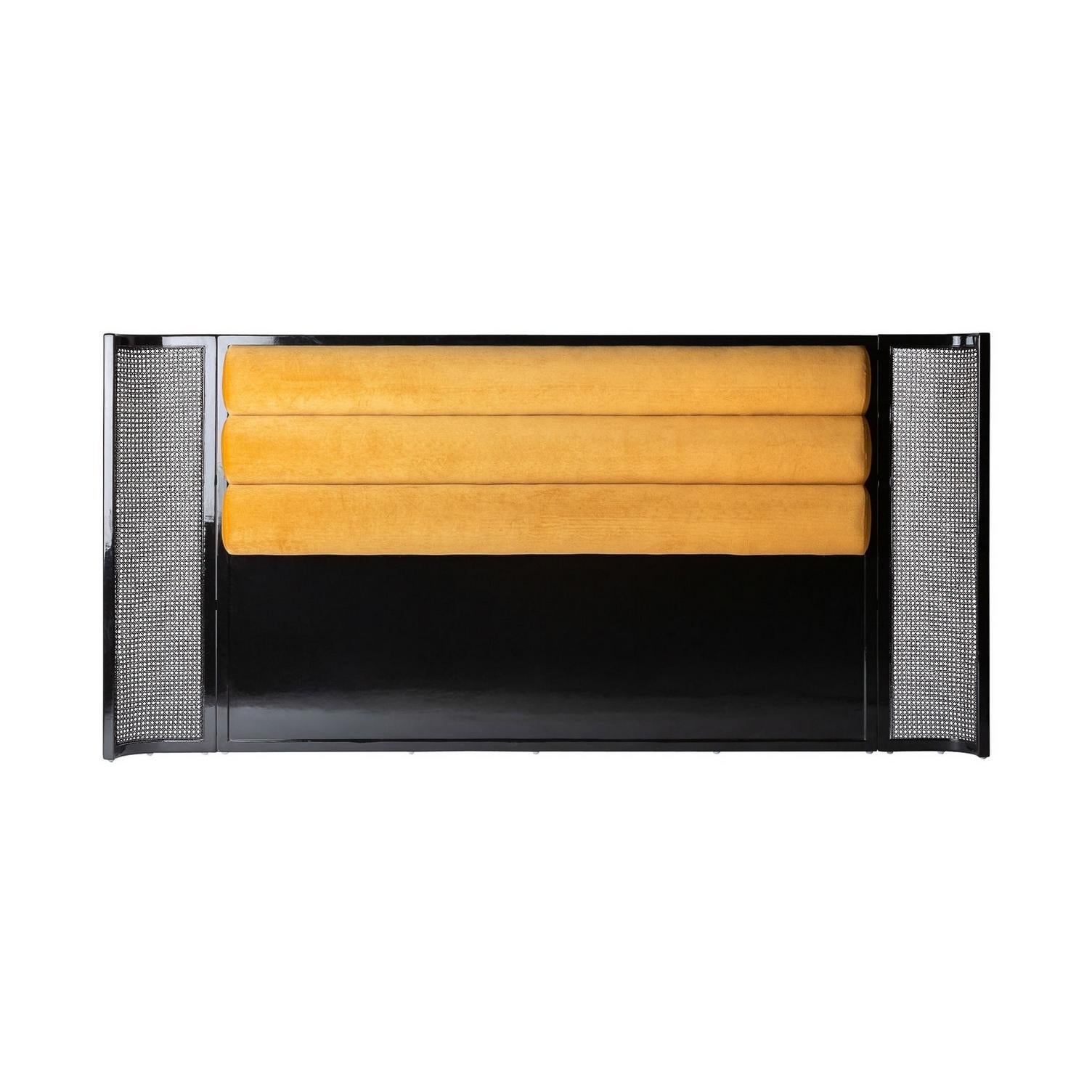 black rattan bed frame