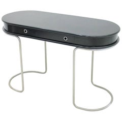 Black Ladies Desk Vanity Console Table, Italy, 1960s