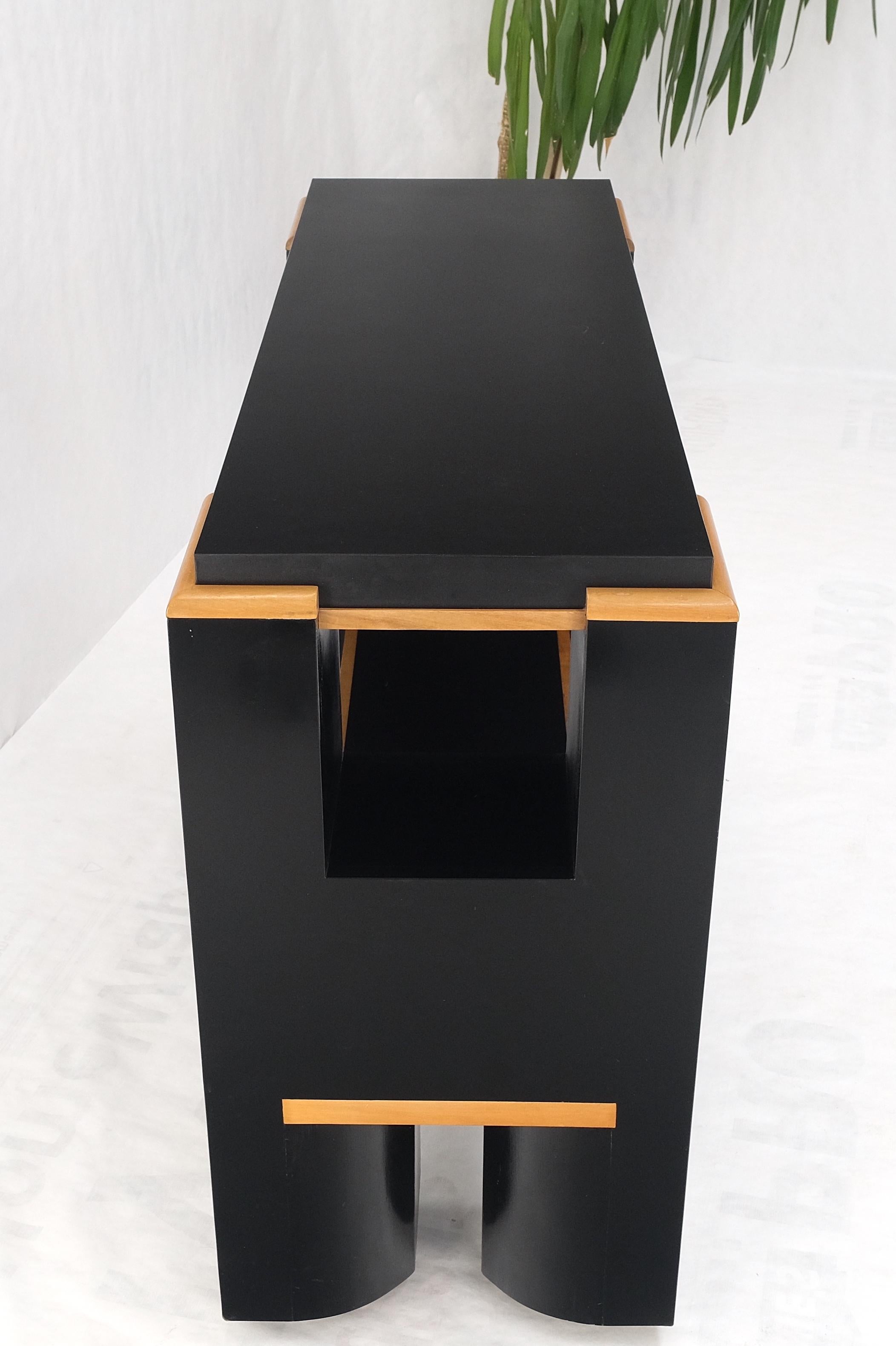 Black Laminate Bar Countertop Heigh Hall Table Console Custom Built Modern For Sale 7