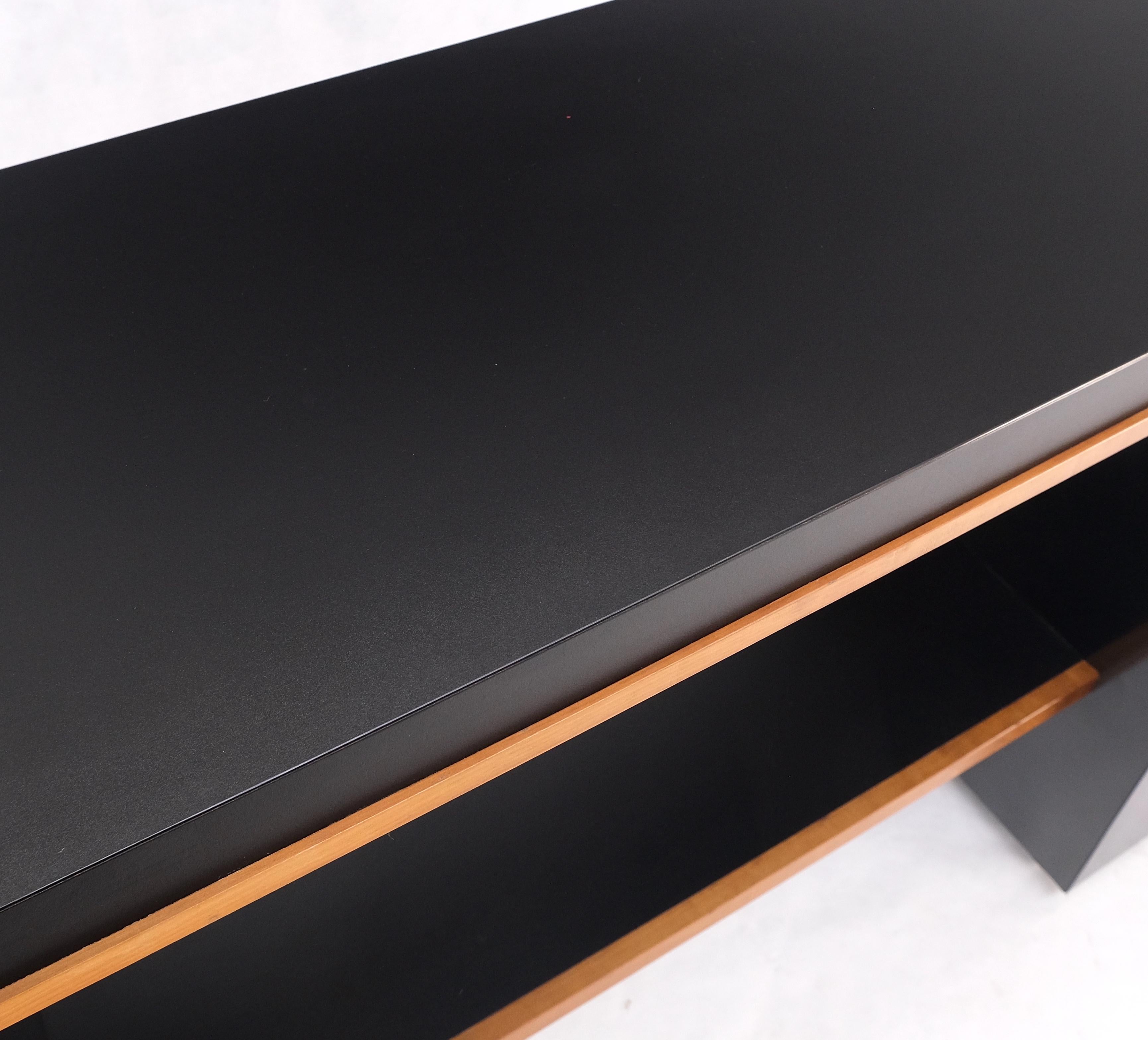 American Black Laminate Bar Countertop Heigh Hall Table Console Custom Built Modern For Sale