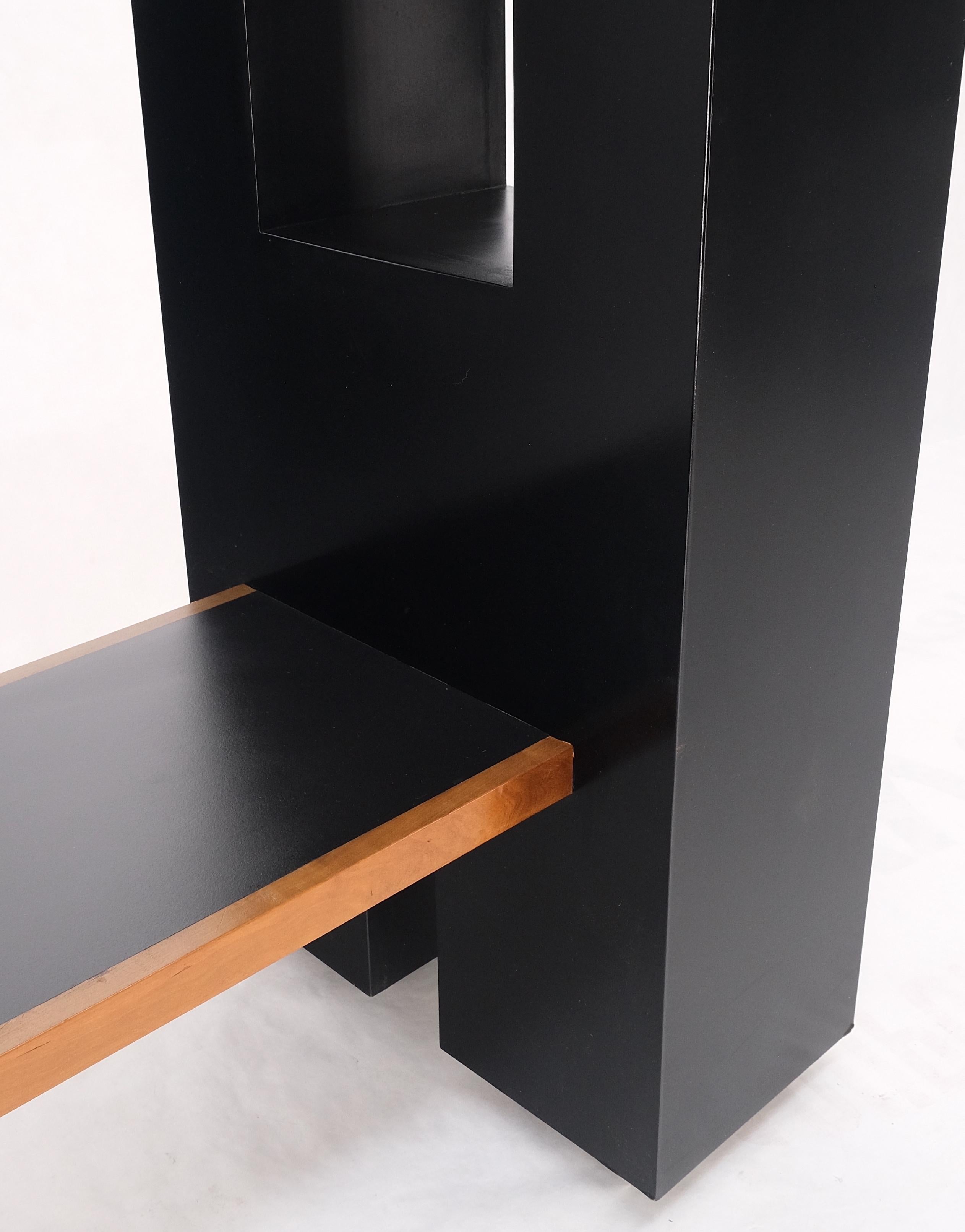 Black Laminate Bar Countertop Heigh Hall Table Console Custom Built Modern In Good Condition For Sale In Rockaway, NJ