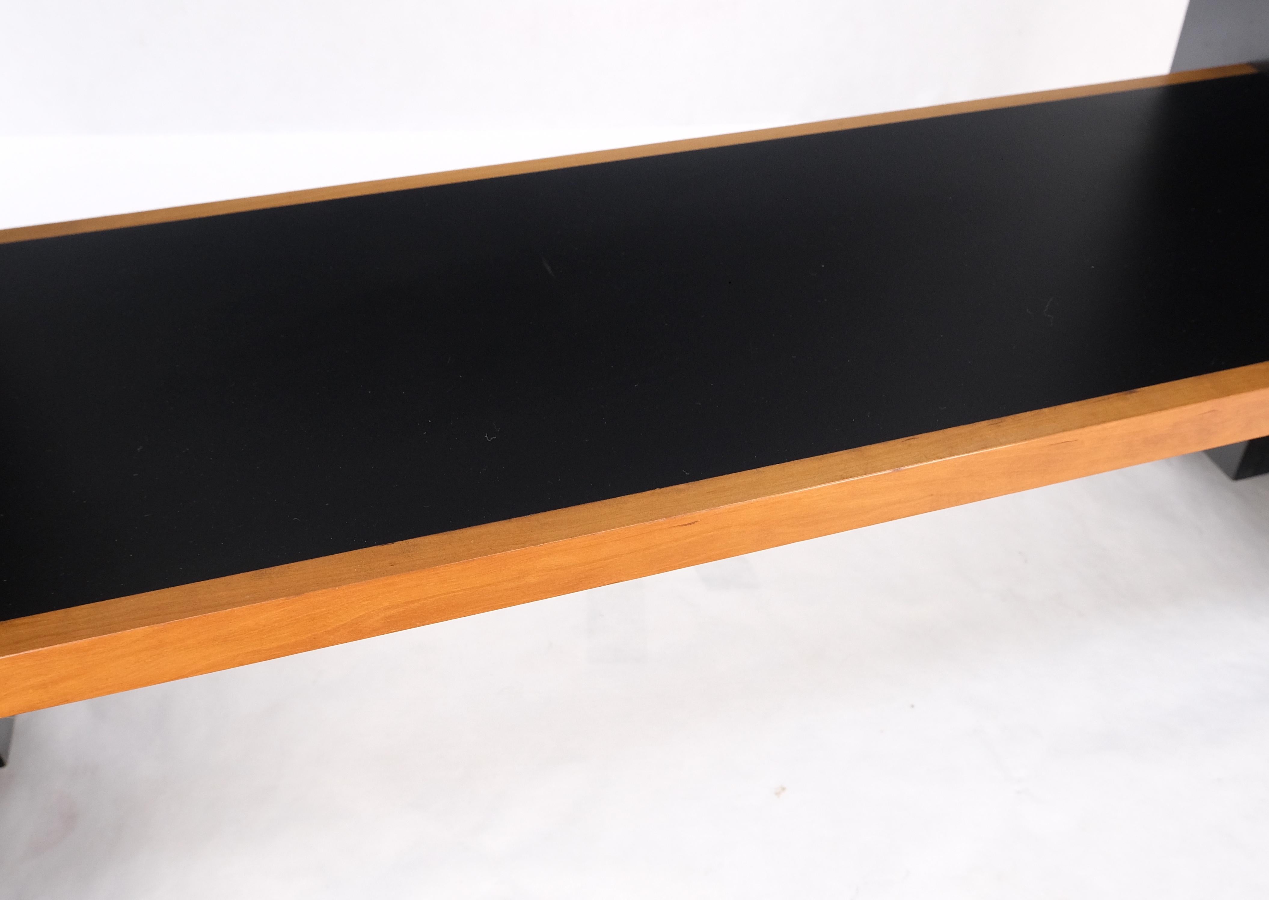 Black Laminate Bar Countertop Heigh Hall Table Console Custom Built Modern For Sale 1