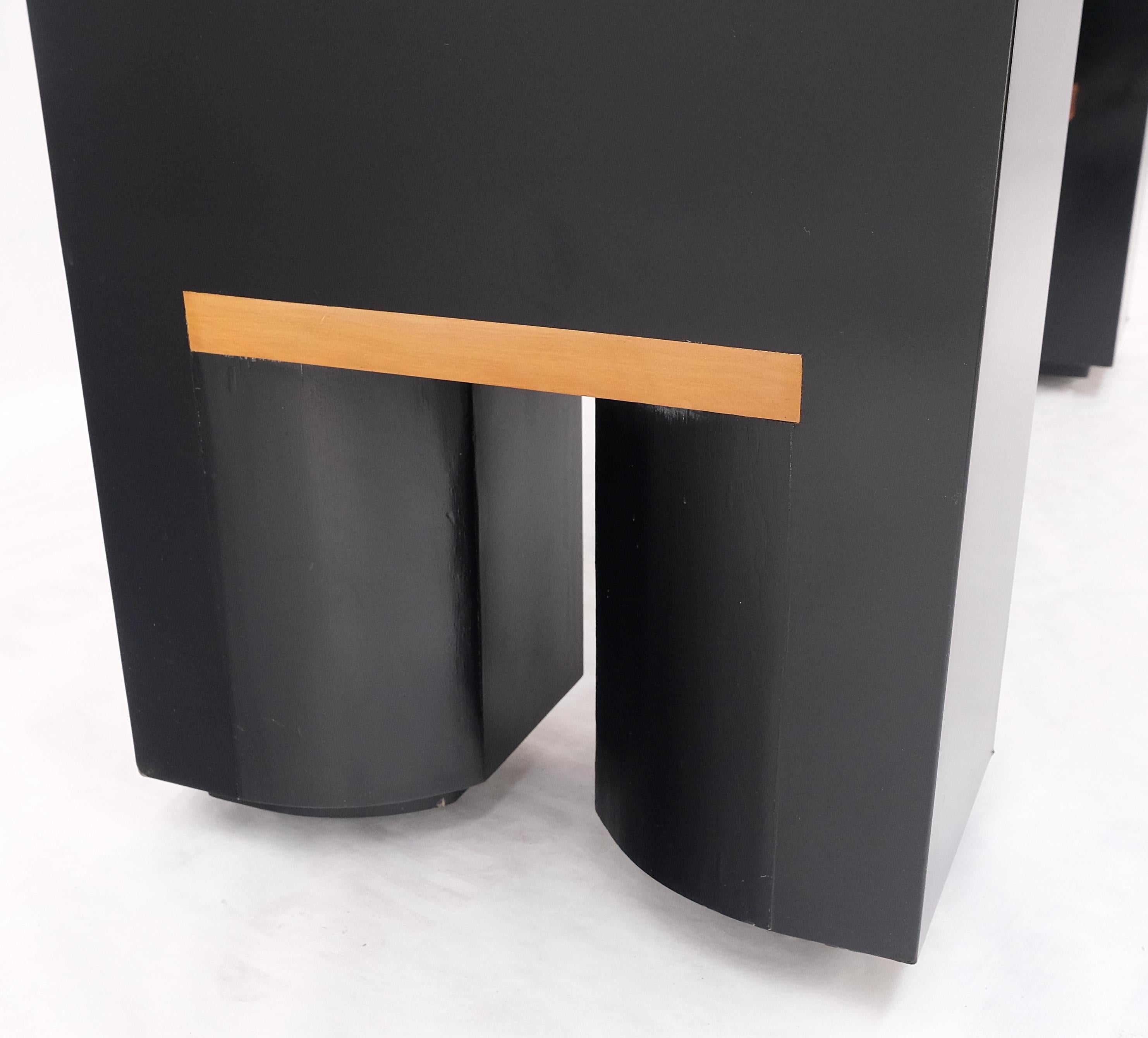 Black Laminate Bar Countertop Heigh Hall Table Console Custom Built Modern For Sale 2