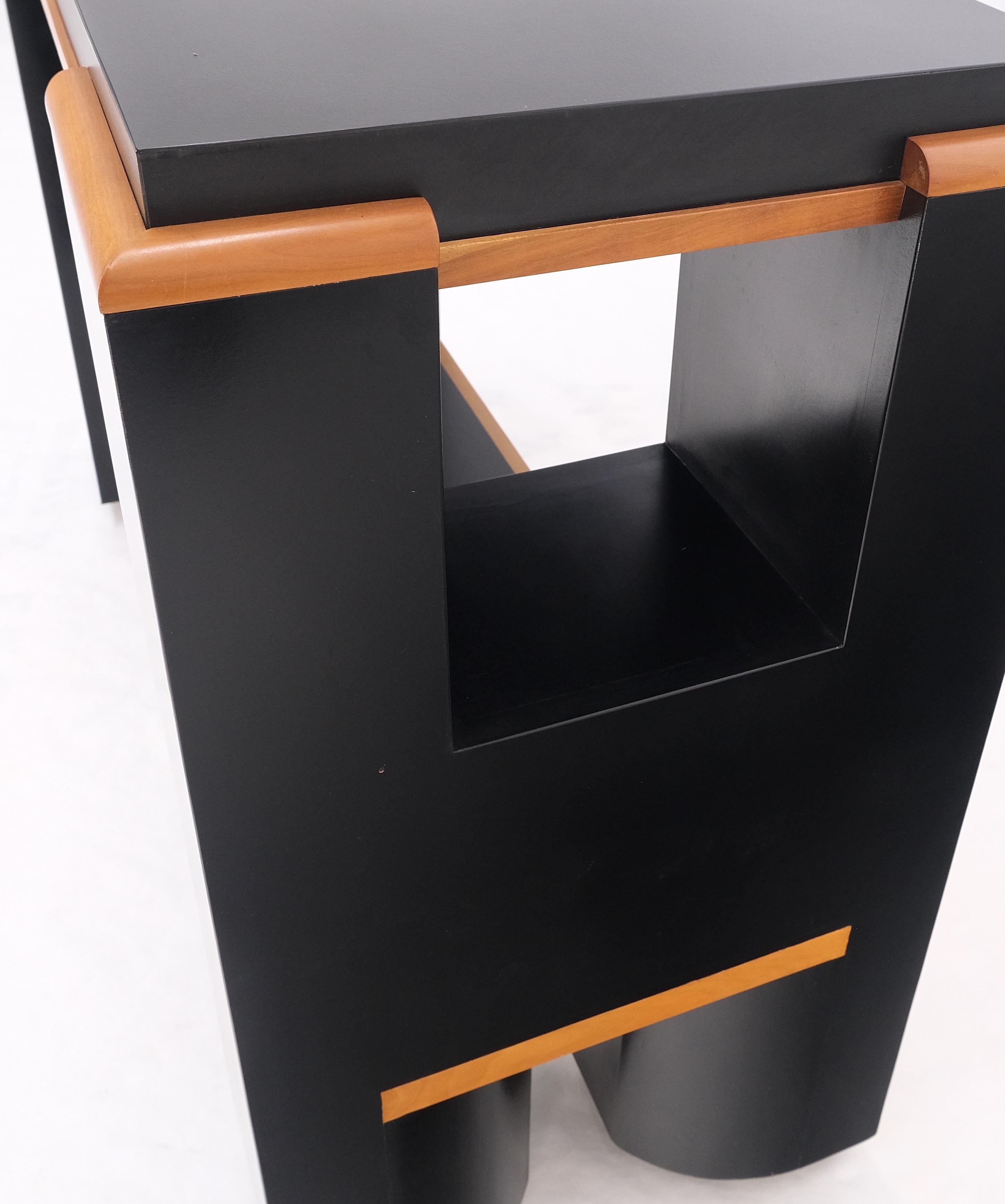 Black Laminate Bar Countertop Heigh Hall Table Console Custom Built Modern For Sale 3