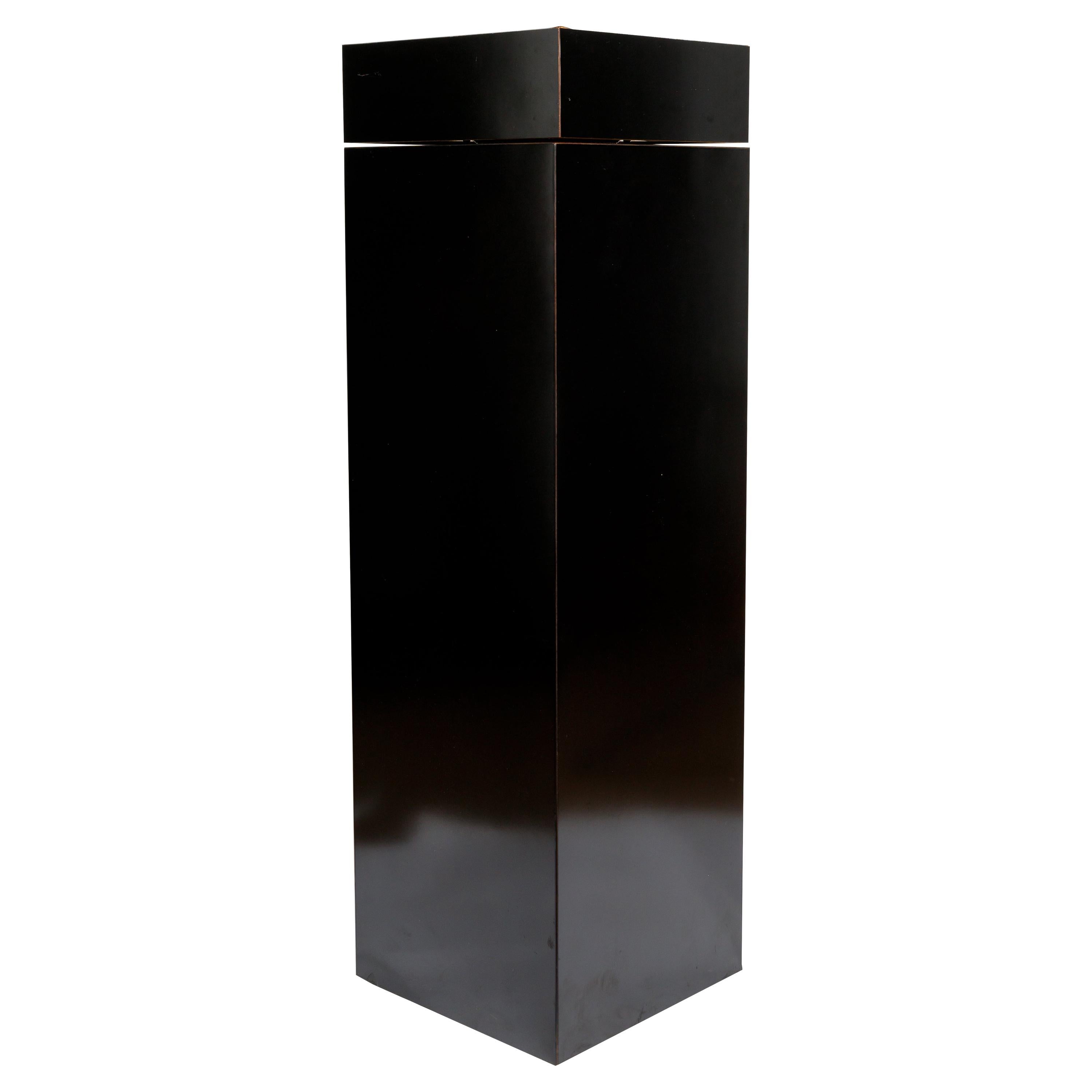 Black Laminate and Stainless Steel Pedestal with Swivel Top