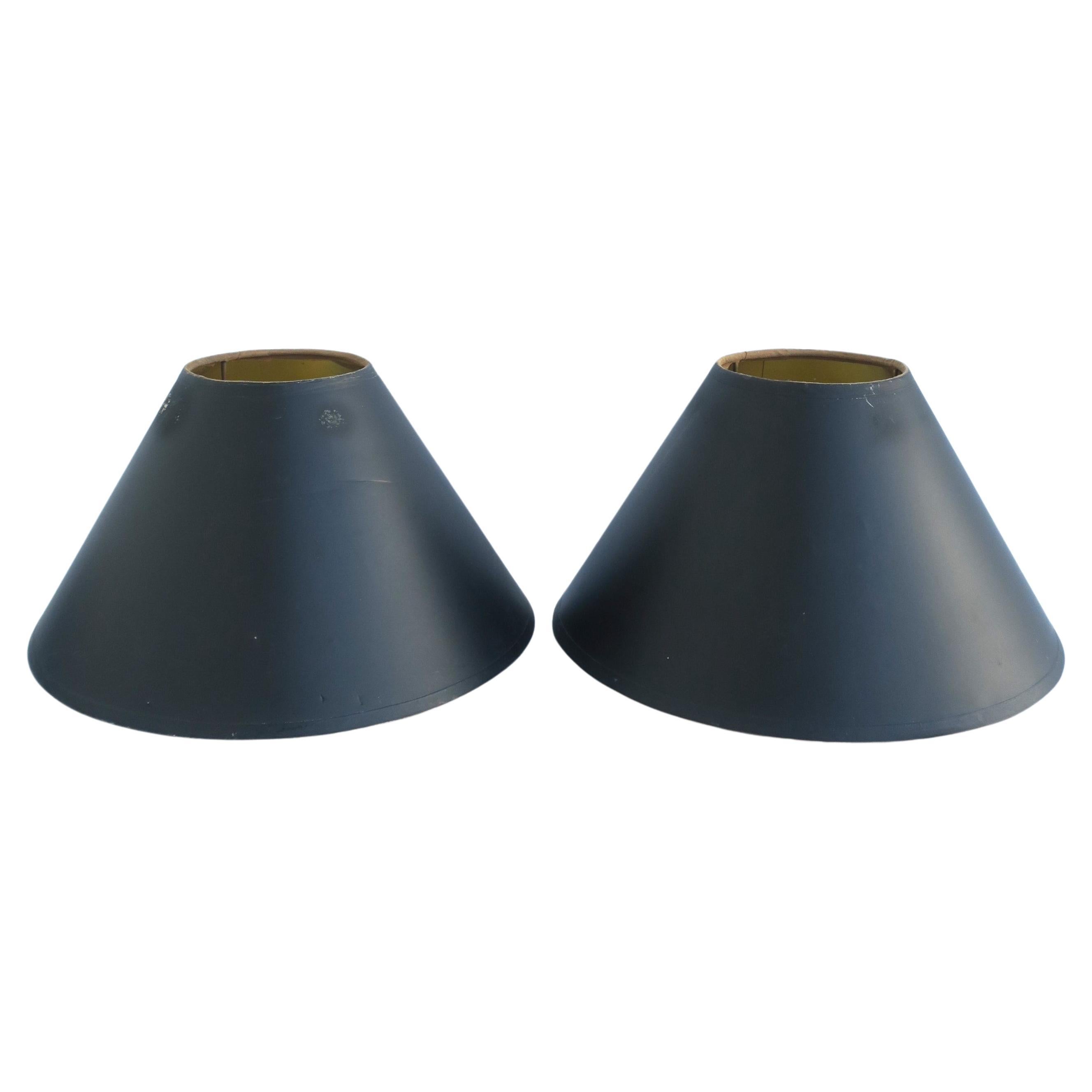 Black Lamp Shades, Small, Pair For Sale