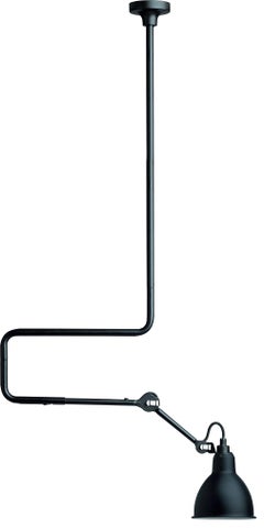 Black Lampe Gras N° 312 Ceiling Lamp by Bernard-Albin Gras