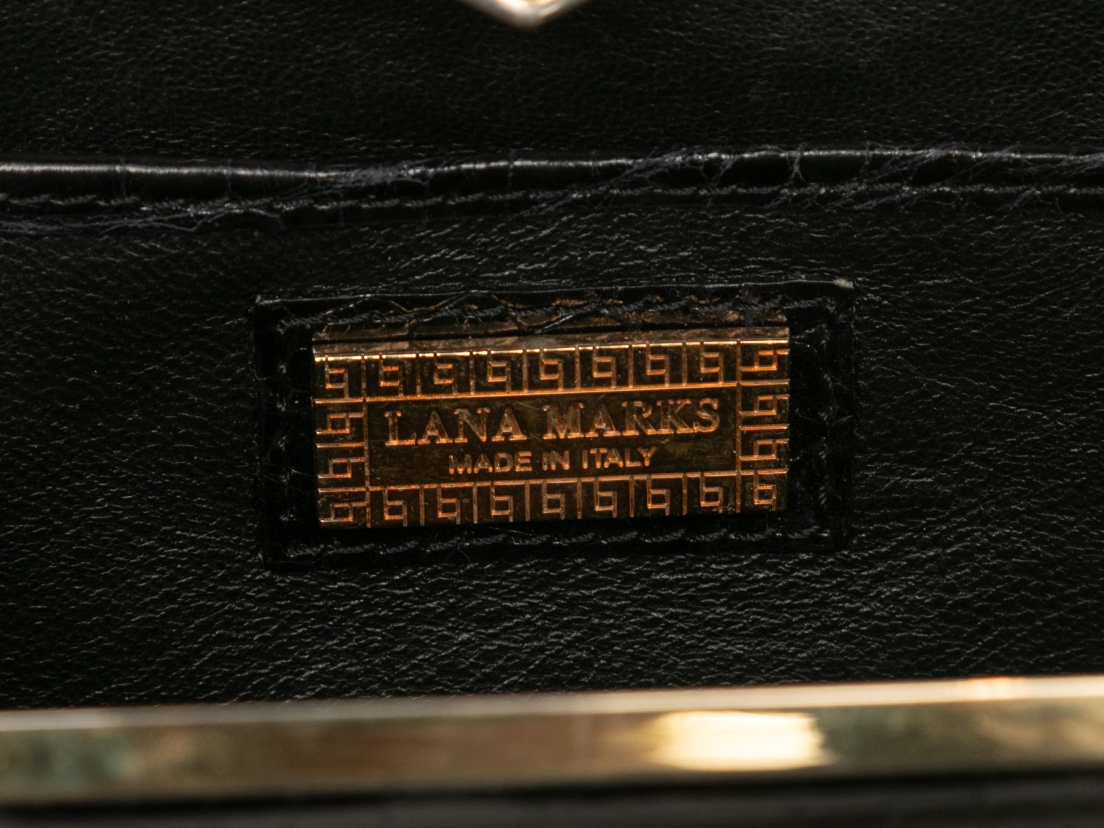 Black Lana Marks Cleopatra Crocodile Evening Bag 3