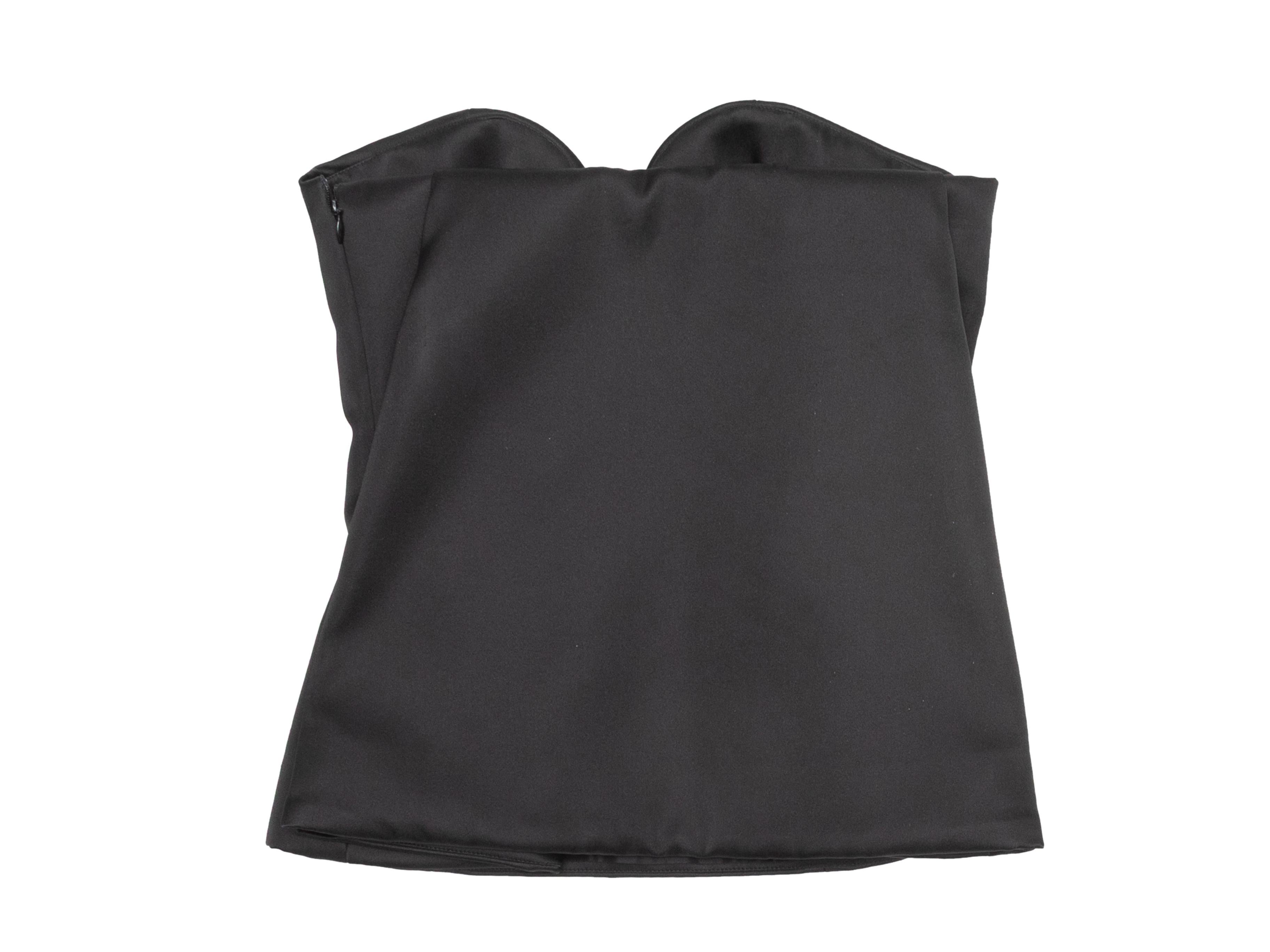 Top corset sans bretelles Lanvin noir Taille FR 34 Bon état - En vente à New York, NY
