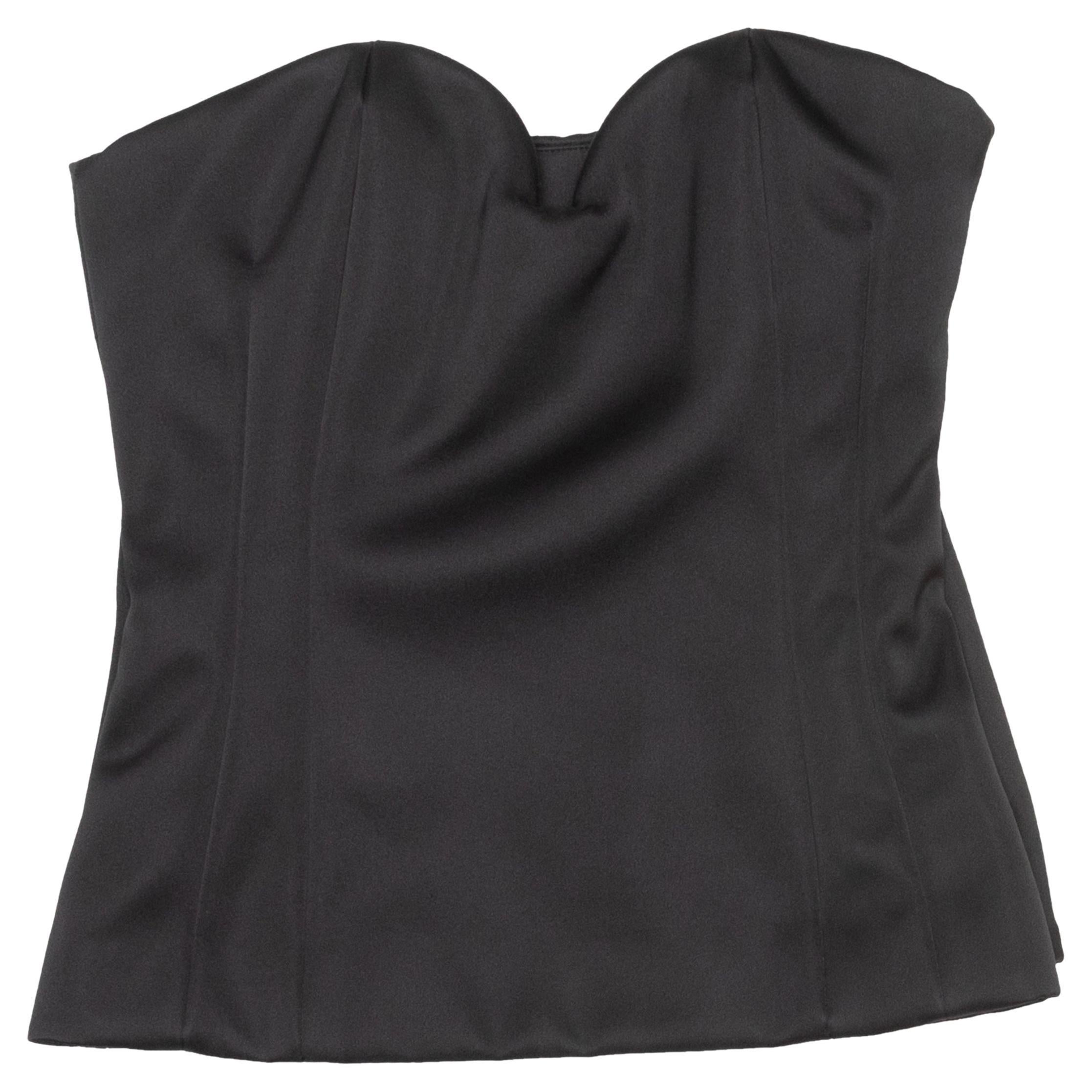 Top Corsetto senza spalline Lanvin nero taglia FR 34