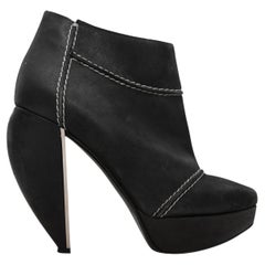Botines de tacón de ante Lanvin negros Talla 37.5
