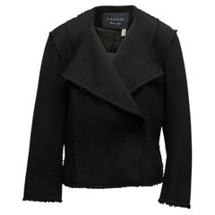Blazer en laine noir Lanvin Winter 2015 Taille IT 46