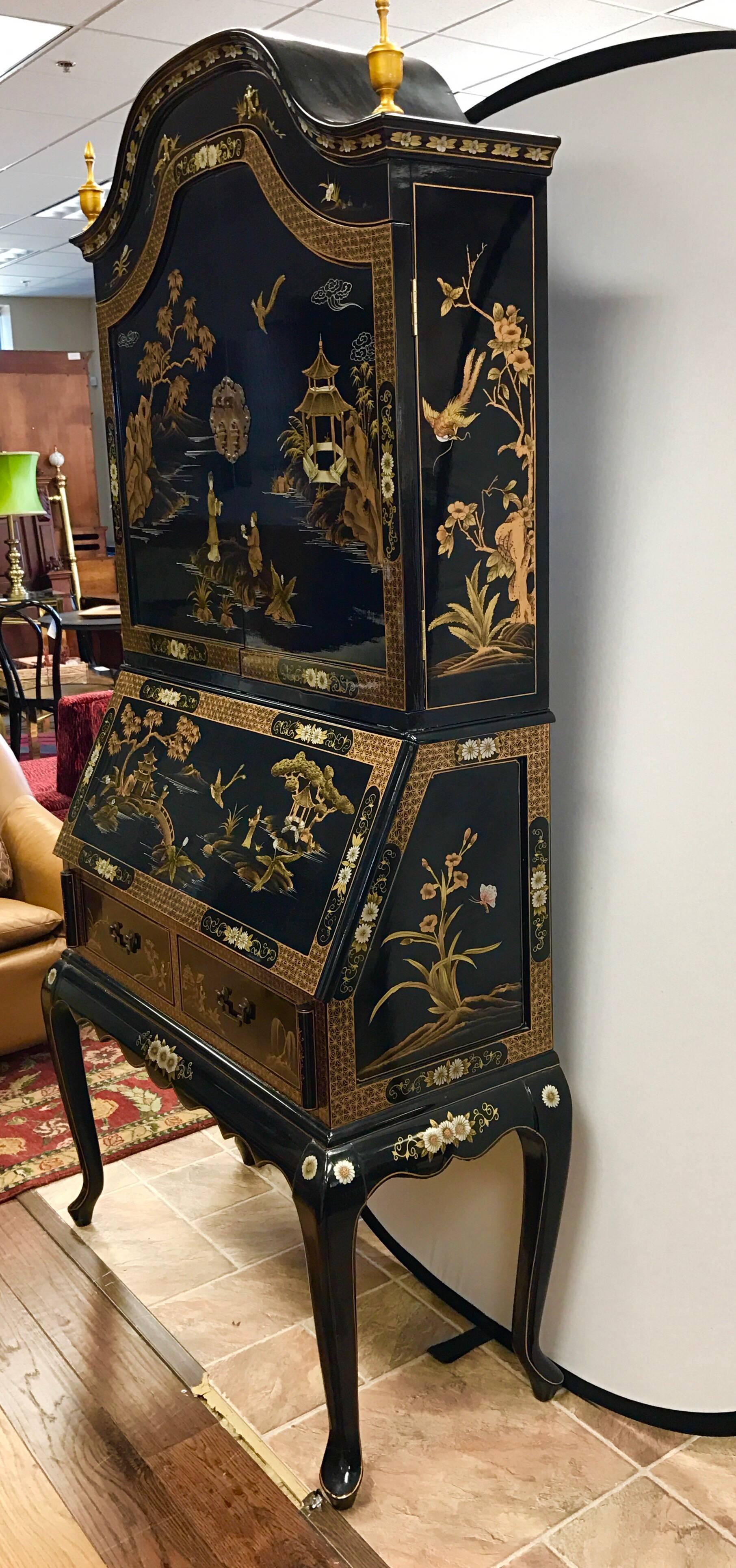 chinoiserie secretary desk