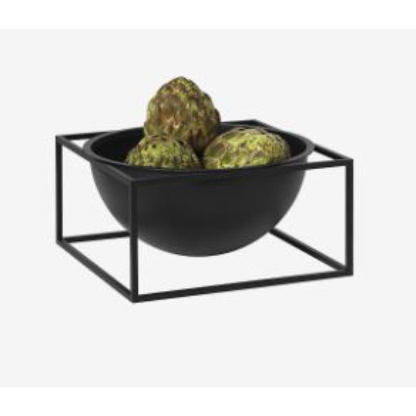 Modern Black Large Centerpiece Kubus Bowl by Lassen For Sale