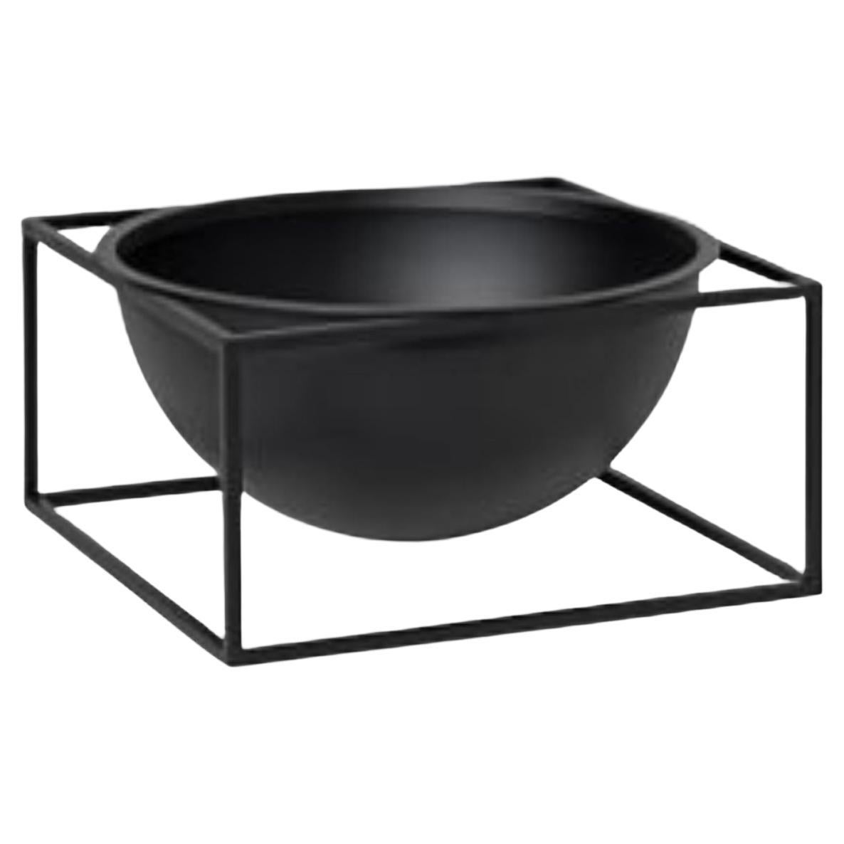 Black Large Centerpiece Kubus Bowl by Lassen