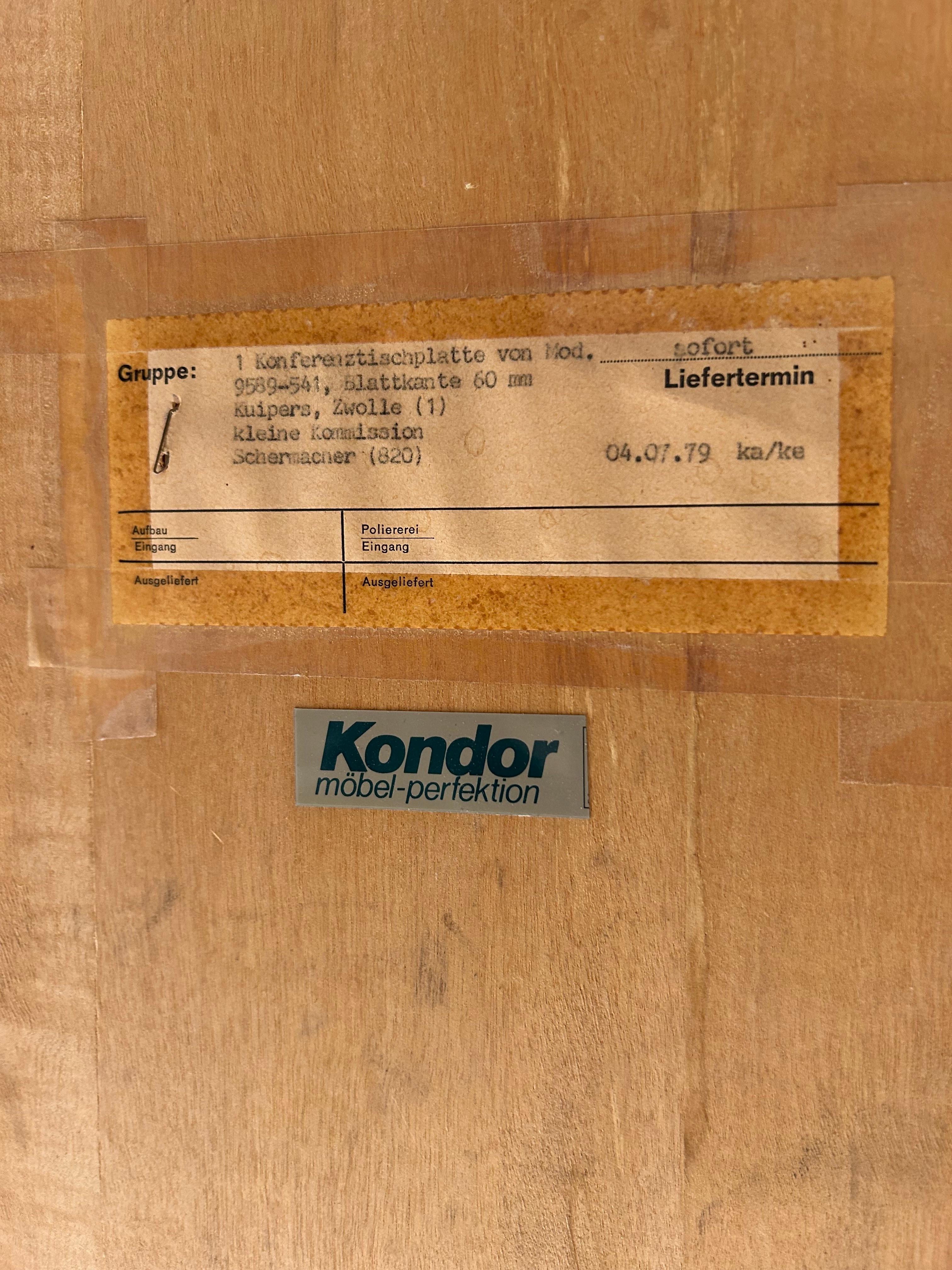 Grande table de conférence/de salle à manger noire pour Kondor en vente 2