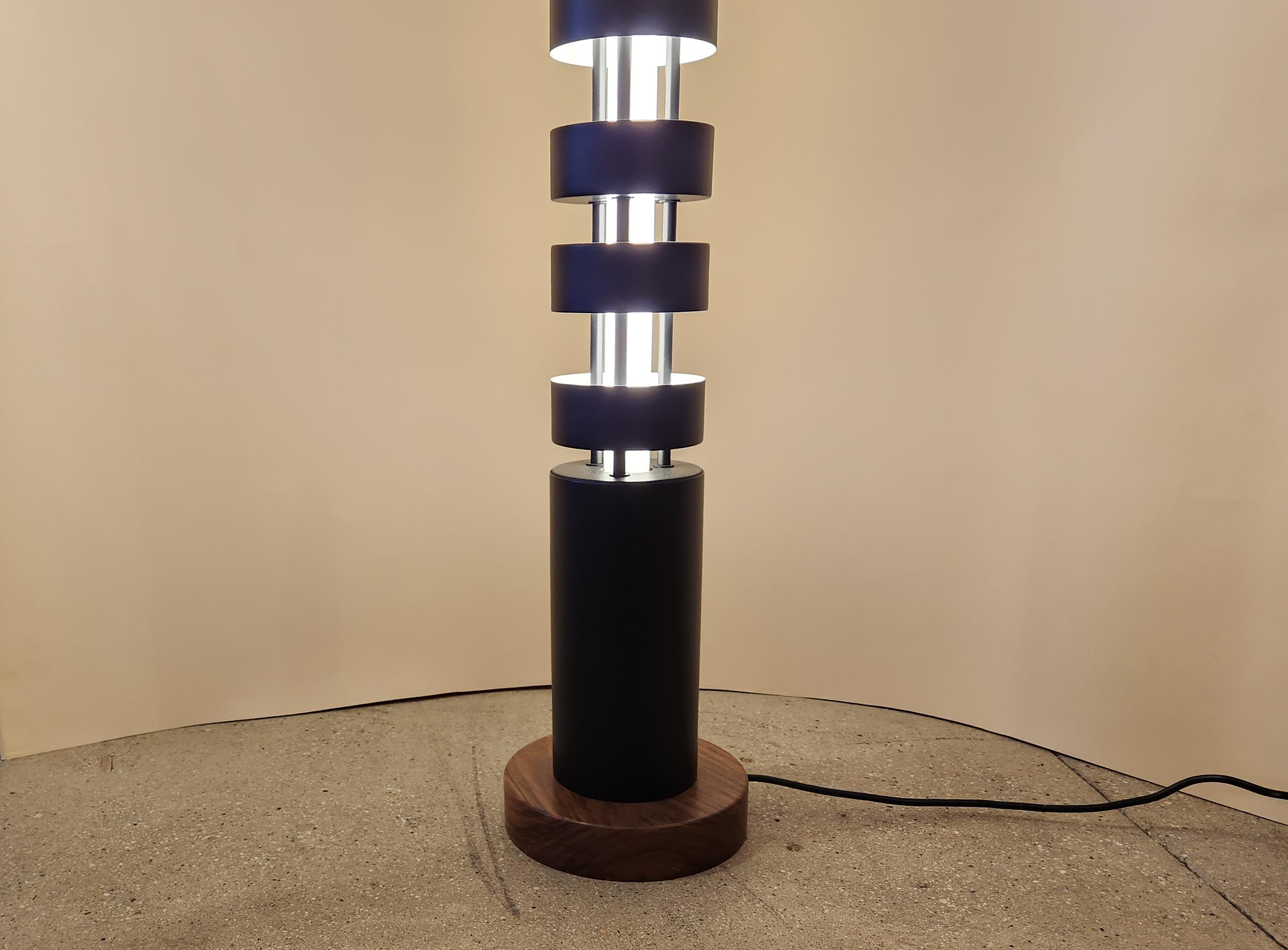 Serge Mouille - Black Large Totem Floor Lamp - IN STOCK! For Sale 4