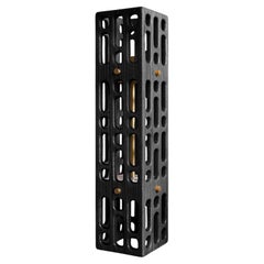 Applique in legno a reticolo nero, grande, Collection'S