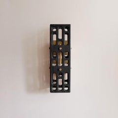 Black Latticework Wood Sconce, Medium, Celosía Collection
