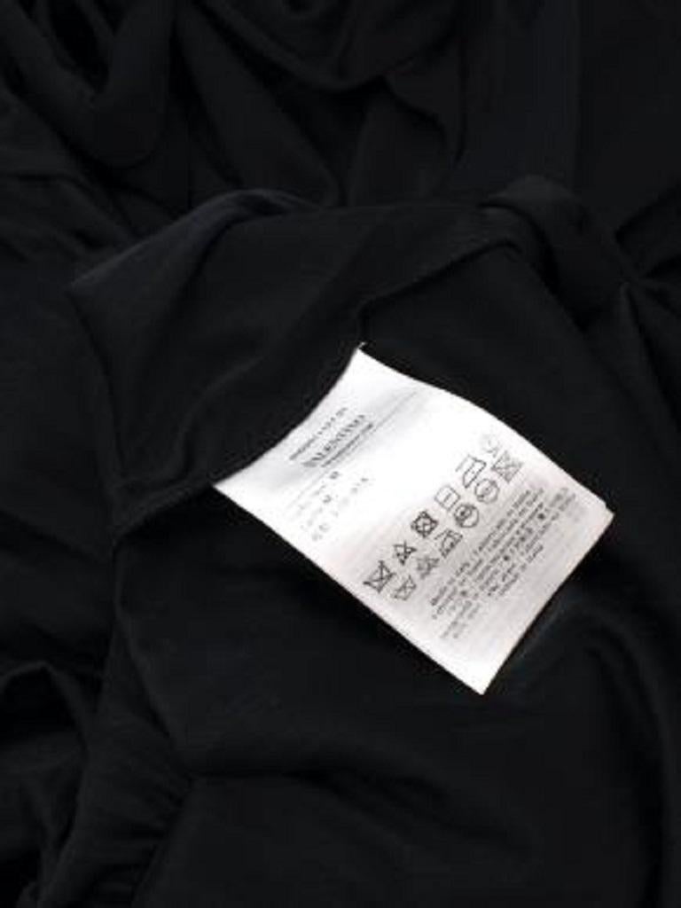 Women's Black Lavaliere Neck V-Logo Long Dress For Sale