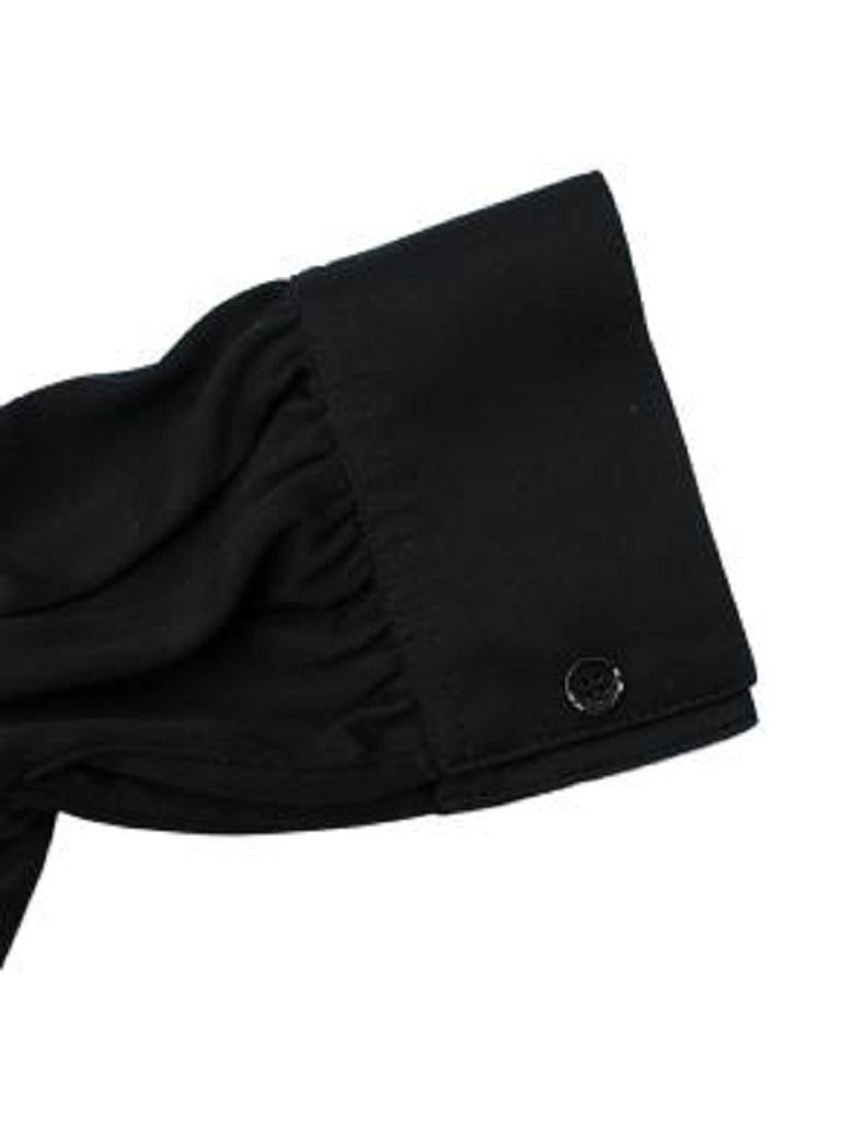 Black Lavaliere Neck V-Logo Long Dress For Sale 1
