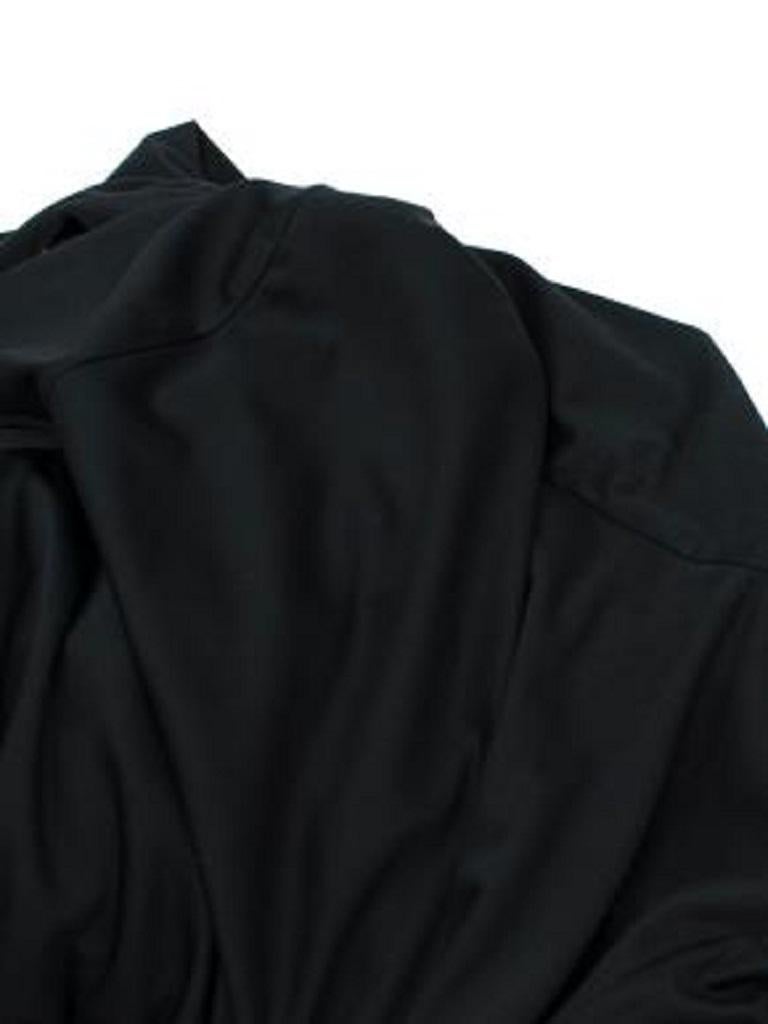 Black Lavaliere Neck V-Logo Long Dress For Sale 3