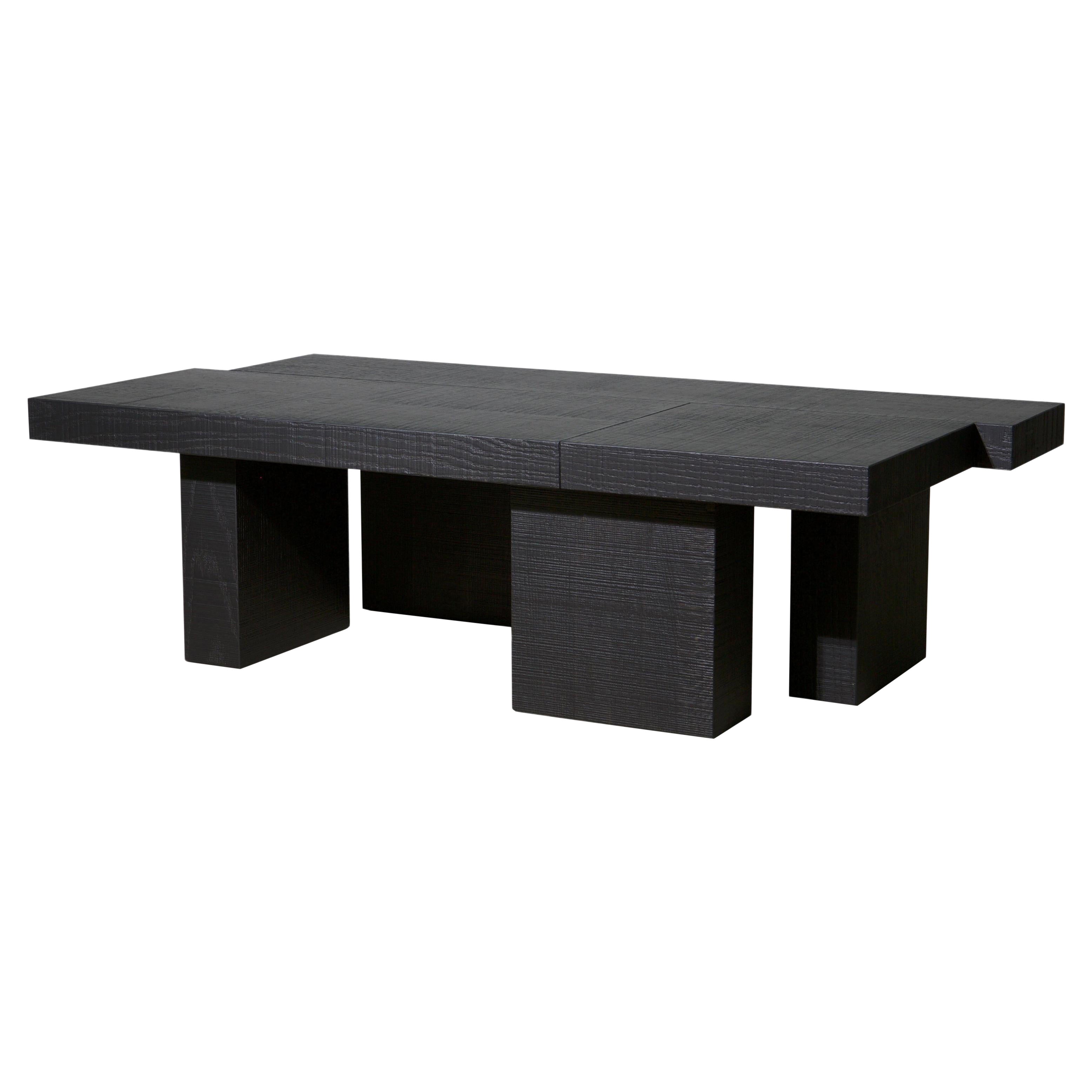 Banc en bois de chêne noir superposé de Hyungshin Hwang en vente