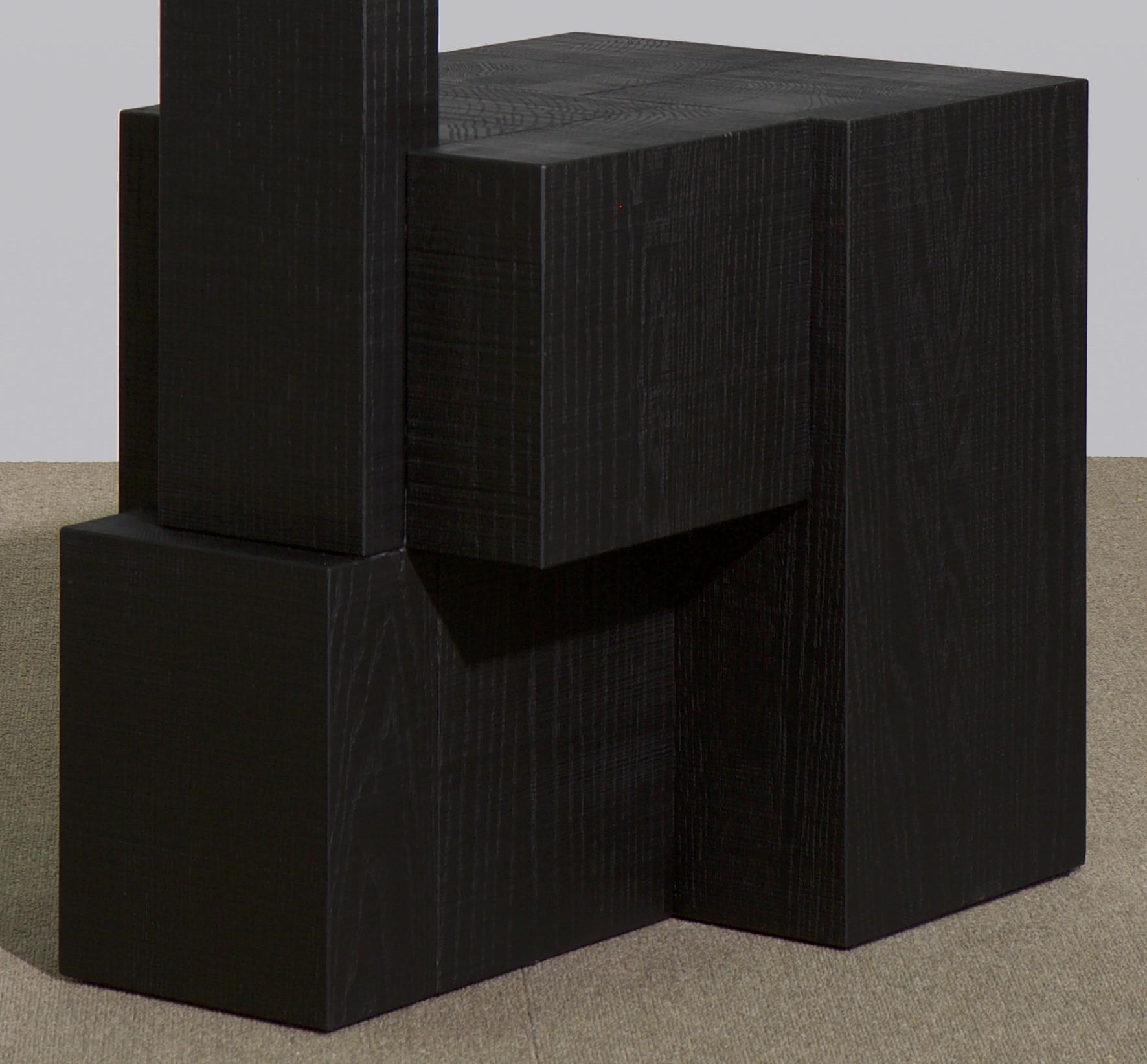 Korean Black Layered Oak Wood Seat by Hyungshin Hwang For Sale