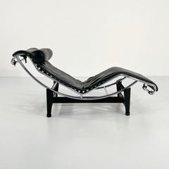 Black LC4 Lounge Chair by Le Corbusier for Cassina, 1970s